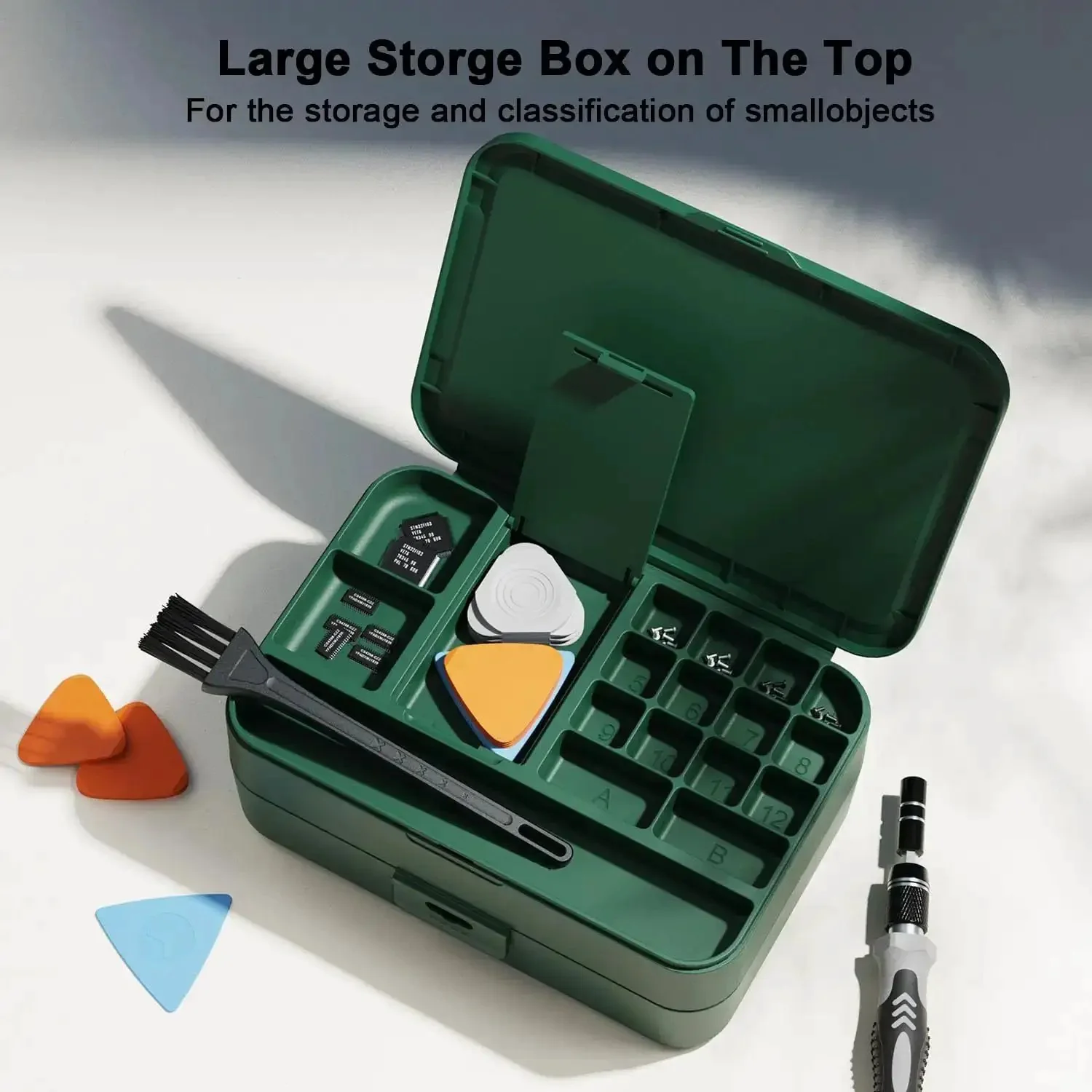 132 In 1 Mini Precision Screwdriver Set With Color Coded Bits Magnetic Tool Kit Built In Magnetizer Storage Case 108 Bits For IPhone Mac IPad Tablets For Quick Repairs On Phones And Tablets With A Durable Storage Box - Image 7