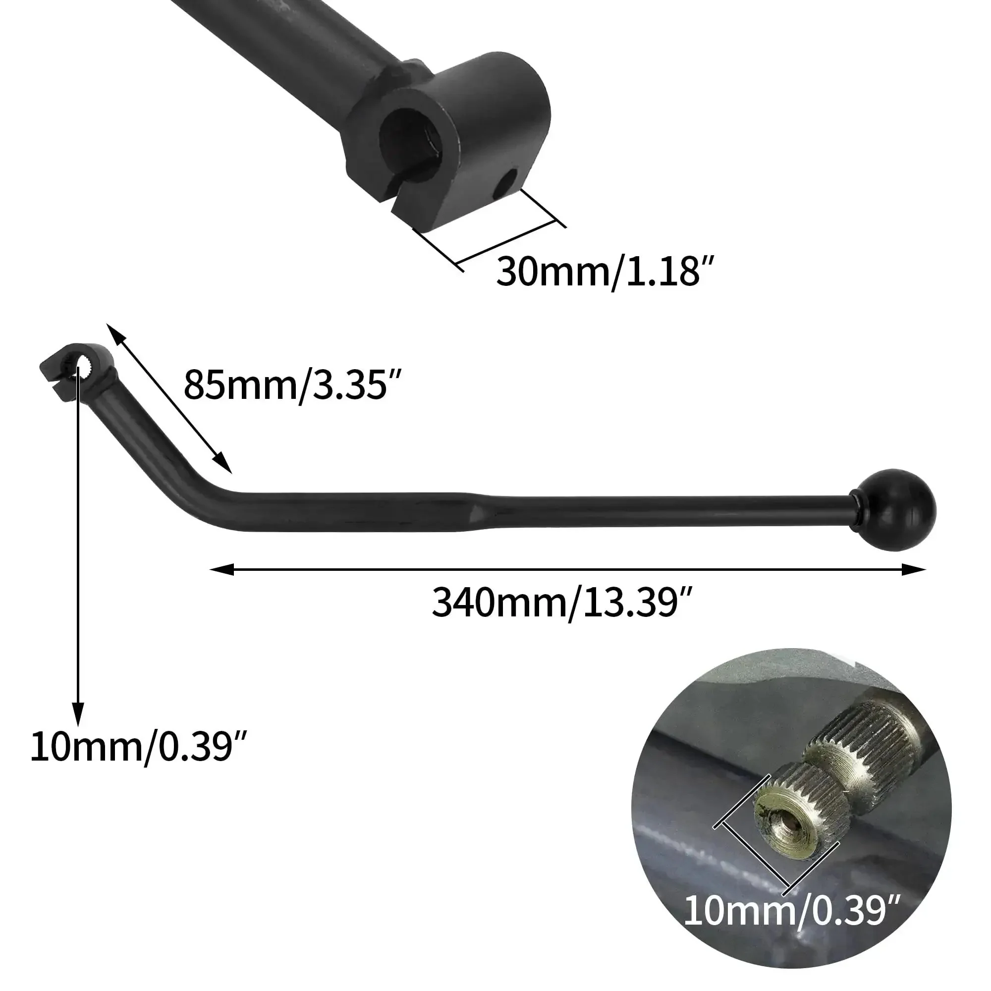 135 Degree Universal Hand Gear Shifter Lever For ATVs And Quad Bikes Direct Replacement Fits Taotao Sunl Coolster 50cc 70cc 90cc 110cc 125cc Chinese Bikes Black Ergonomic Design - Image 6