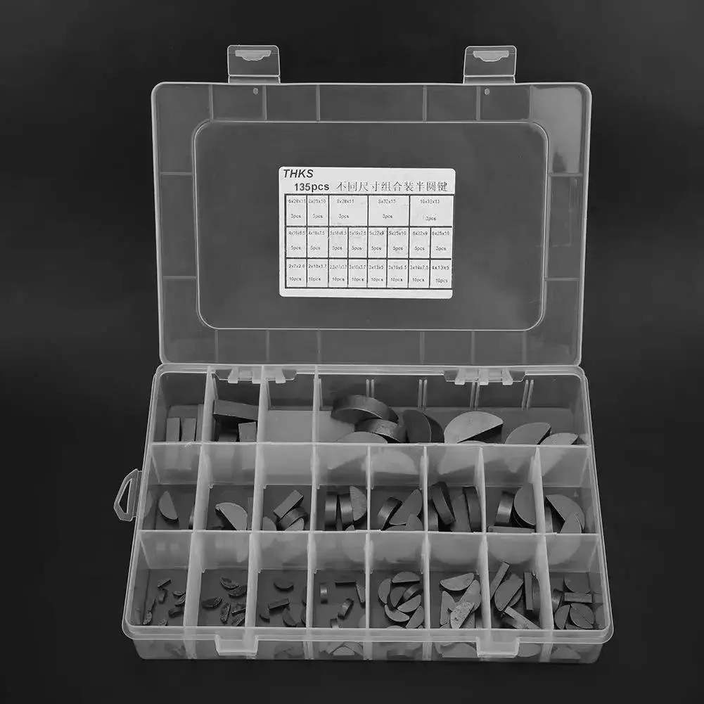 135 Piece Woodruff Key Assortment Kit With 21 Styles For Flywheels Pulleys And Cranks Garage Ready Durable Material For Long Service Life Quick Fit And Reduced Shaft Stress Ideal Auto And Machinery Repair Set For Everyday Projects - Image 7