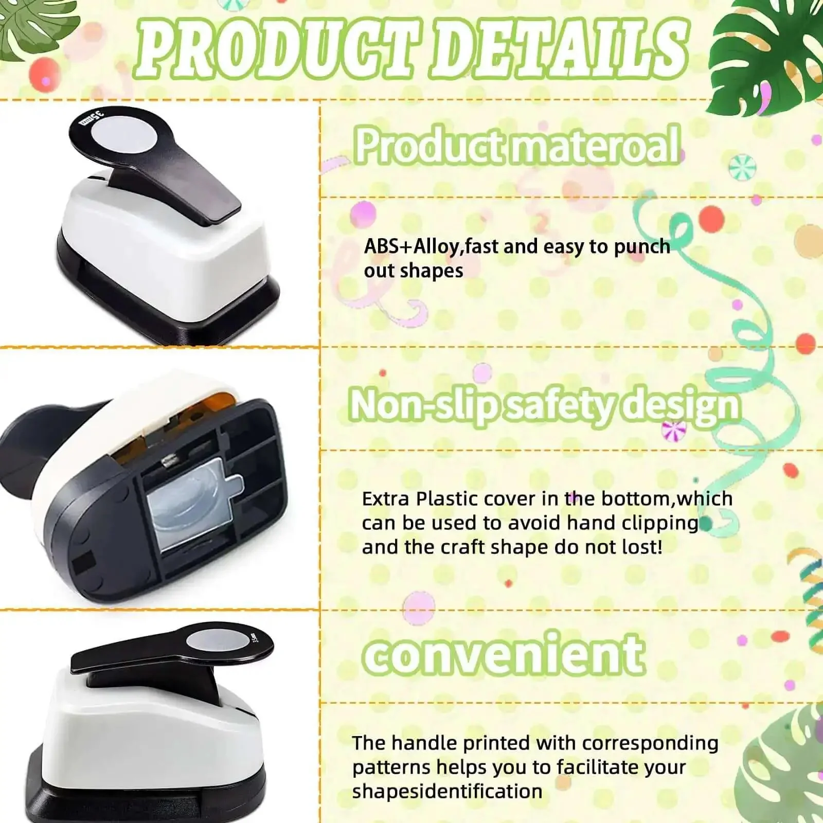 1.37 Inch Circle Punch For Paper Crafts And Scrapbooking, 35mm Circle Cutter For DIY Handmade Cards And Arts, Easy Peasy Spring Action Punch Delivers Clean, Consistent Circles Every Time For Scrapbooks, Card Making, Party Decor - Image 3