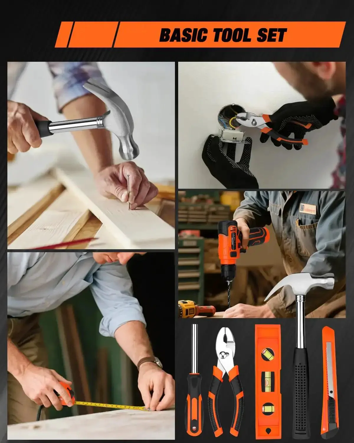 139 Piece Tool Set With 8V Cordless Drill Driver In Sturdy Toolbox Case Must Have Home Repair Kit For DIY Projects Handyman Ready General Household Tools For Quick Fixes And Projects - Image 5