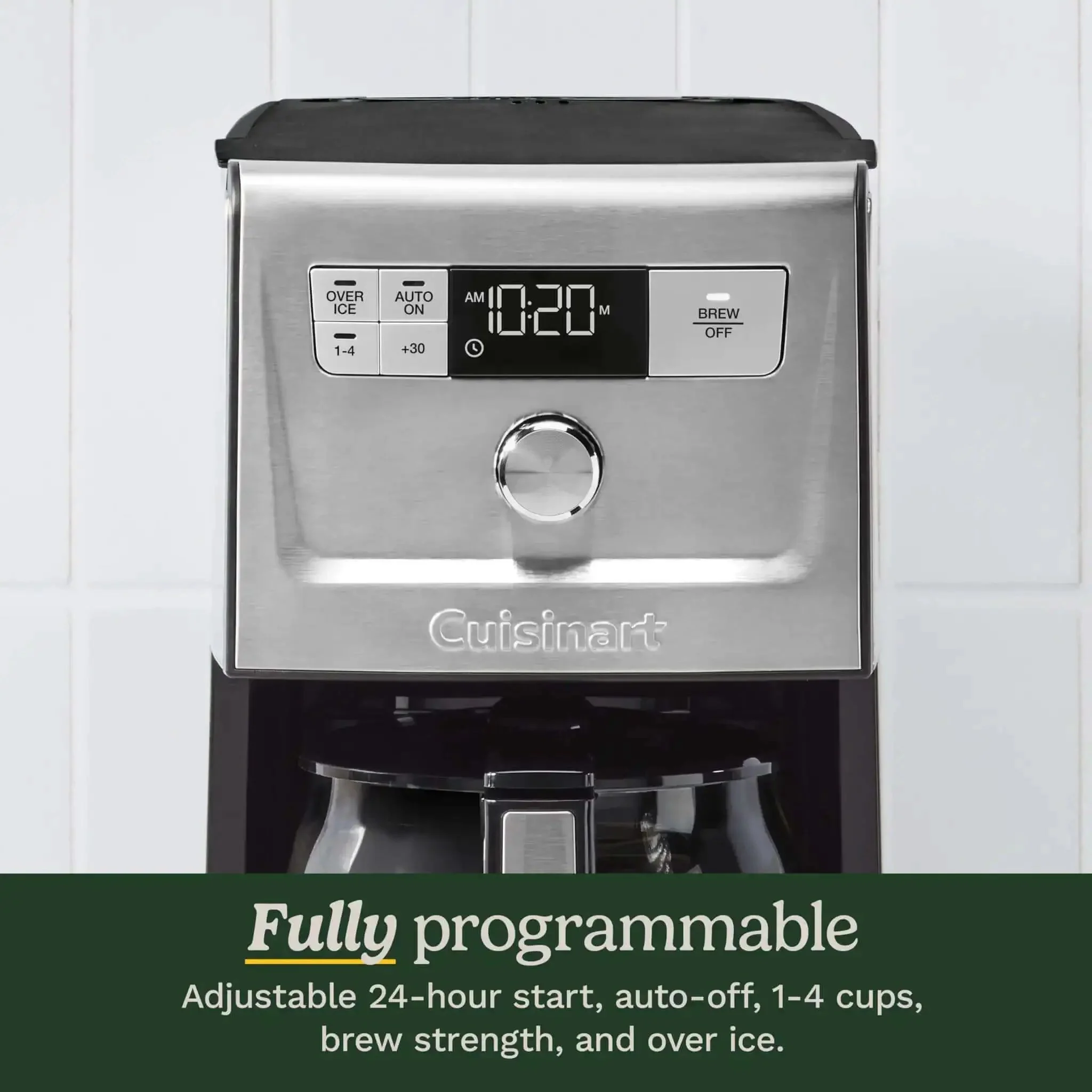 14 Cup PerfecTemp Programmable Coffee Maker With Glass Carafe And 1 4 Cup Setting Brew Strength Control Brew Pause And Over Ice Function In Black Stainless Steel - Image 7