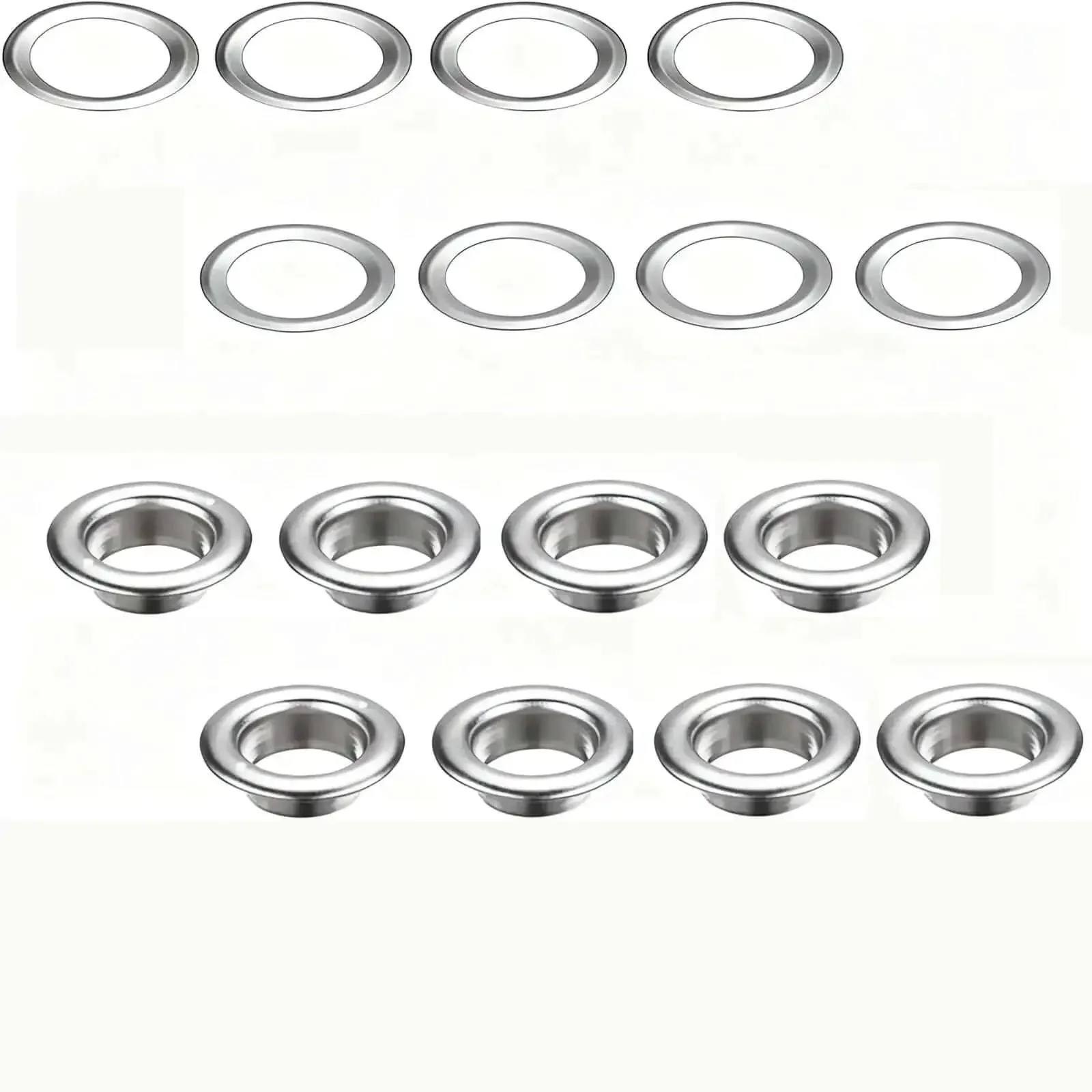 1/4 Inch Grommet Tool Kit With 100 Grommets And Punch Set For Fabric Leather And Canvas Durable Silver Metal Eyelets Kit For DIY Projects And Must Have Reinforced Holes - Image 4