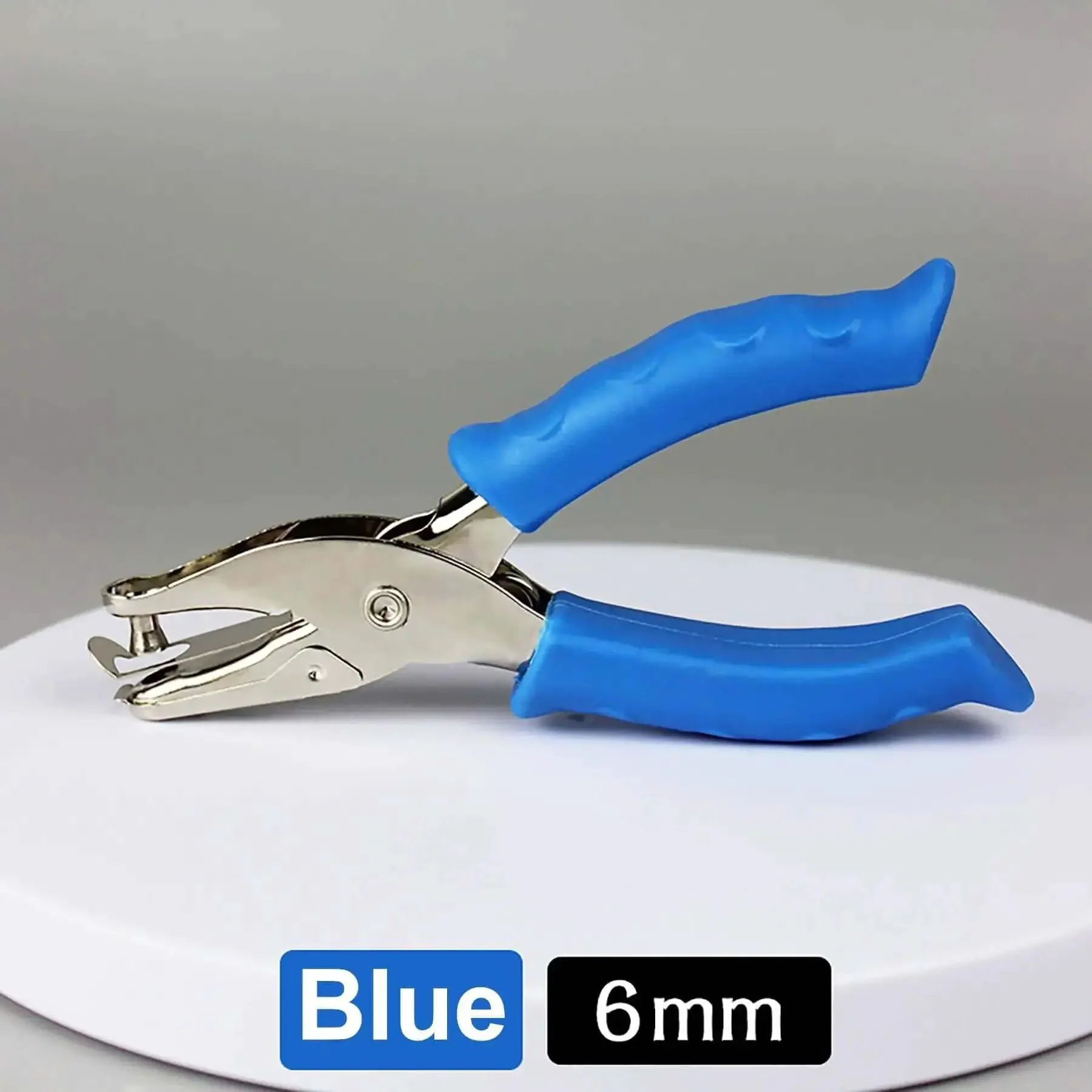1/4 Inch Single Hole Punch Handheld Paper Punch With Soft Grip Handle, Durable Metal Construction, Easy Grip, Ideal For DIY Craft Tags, Scrapbooking, Home Office And Classroom Use, Blue - Image 5