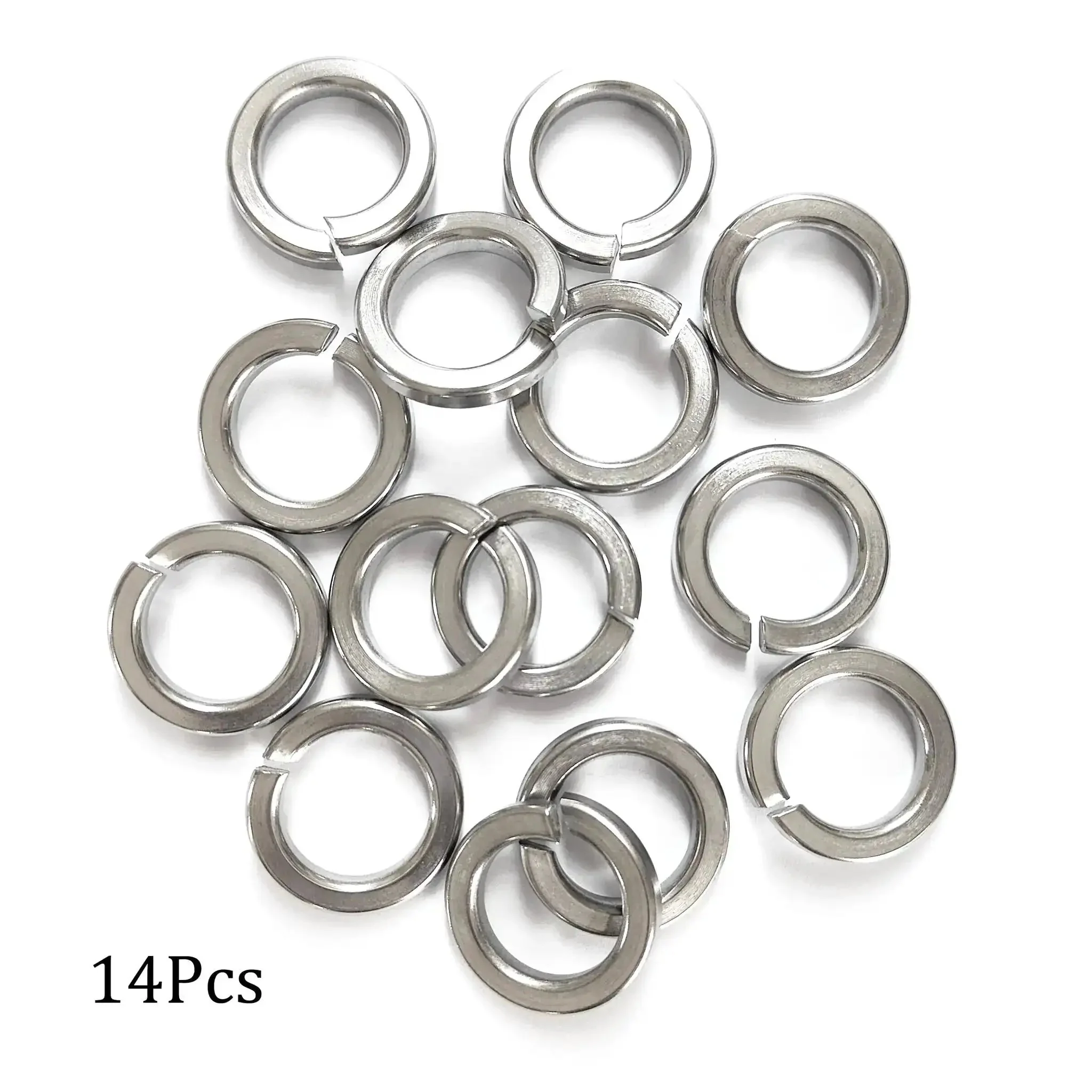 14 Pack 304 Stainless Steel Split Lock Washers For 22mm Inner Diameter, 34mm Outer Diameter, 5.61mm Thick, Heavy Duty Spring Lock Washers For Bolts And Nuts, Rust Resistant, Dampens Vibration, Ensures Even Load Distribution For Automotive Projects - Image 3