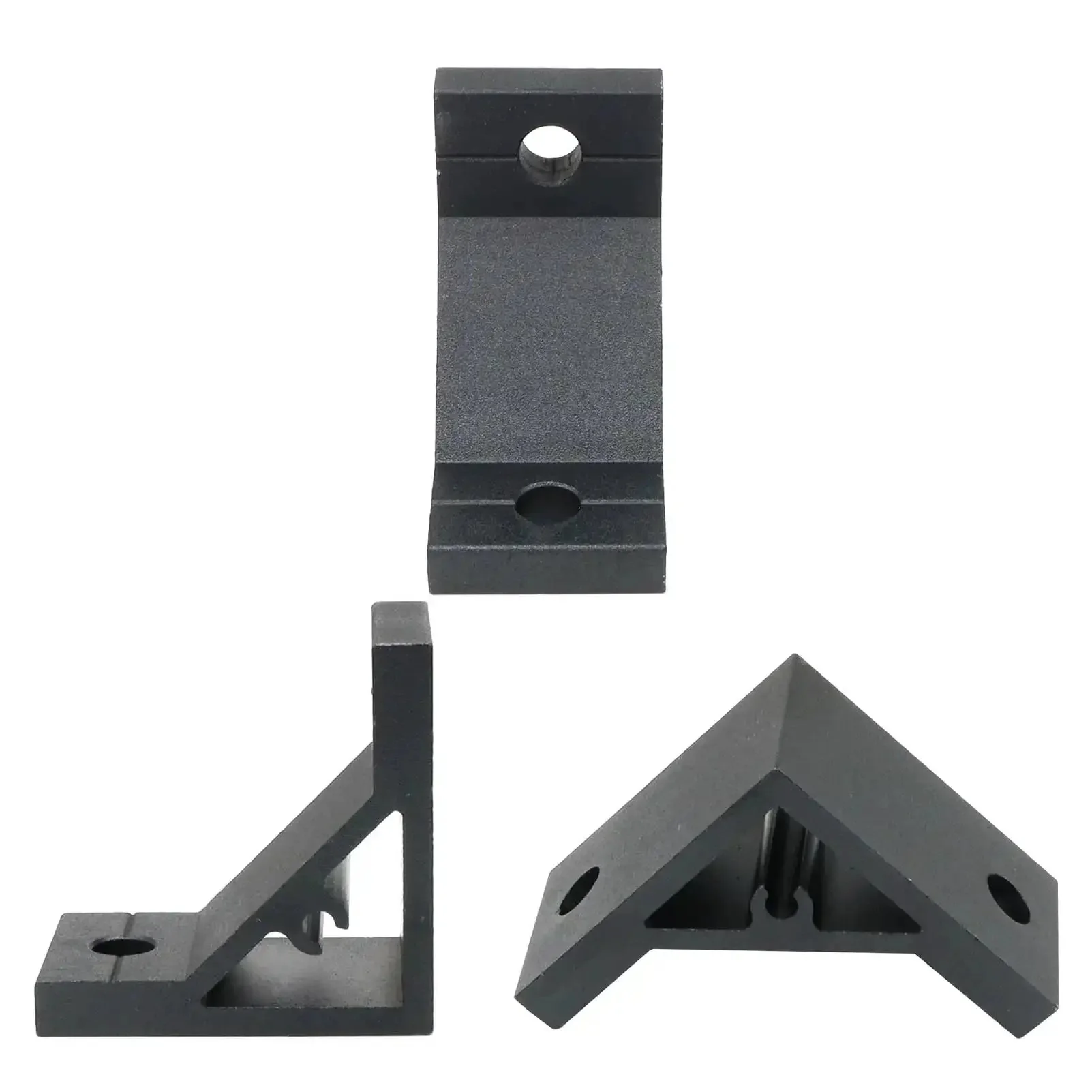 14 Piece 4040 Aluminum Extrusion Corner Brackets Set With 28 M8 T Slot Nuts And Bolts For 40 Series 4040 Extruded Aluminum T Slot Rails Built To Last Heavy Duty Right Angle Connectors Black - Image 2