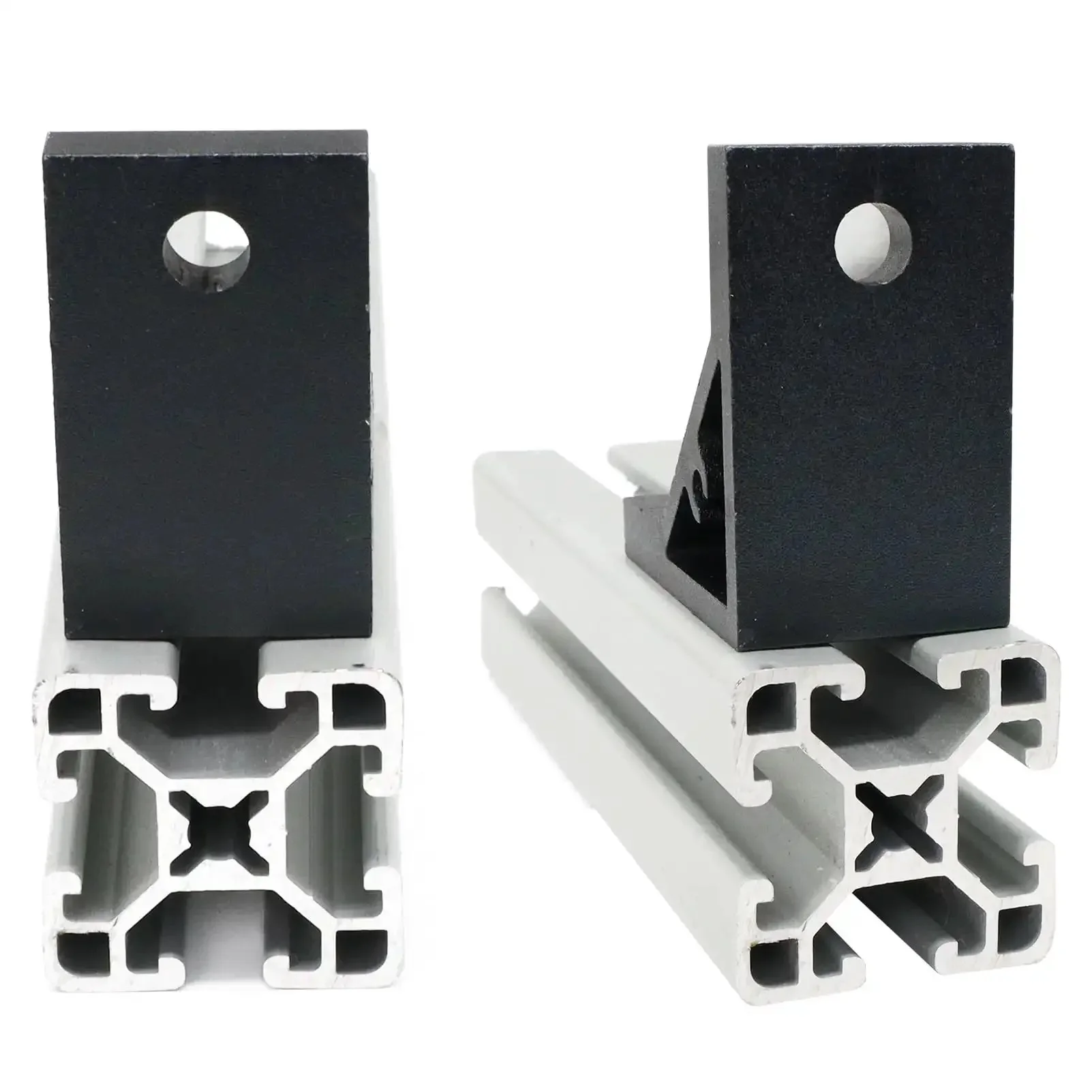 14 Piece 4040 Aluminum Extrusion Corner Brackets Set With 28 M8 T Slot Nuts And Bolts For 40 Series 4040 Extruded Aluminum T Slot Rails Built To Last Heavy Duty Right Angle Connectors Black - Image 3