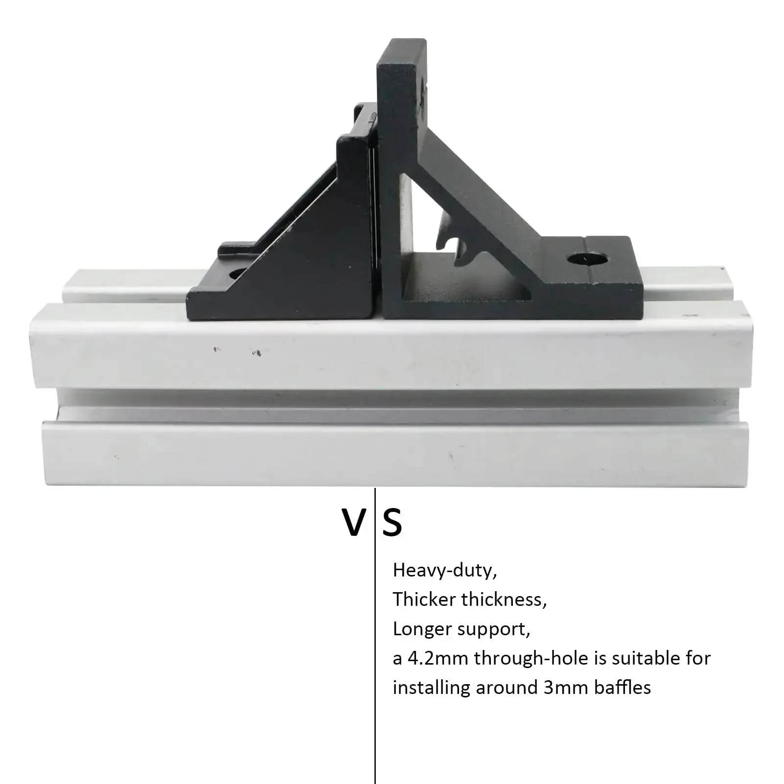 14 Piece 4040 Aluminum Extrusion Corner Brackets Set With 28 M8 T Slot Nuts And Bolts For 40 Series 4040 Extruded Aluminum T Slot Rails Built To Last Heavy Duty Right Angle Connectors Black - Image 5