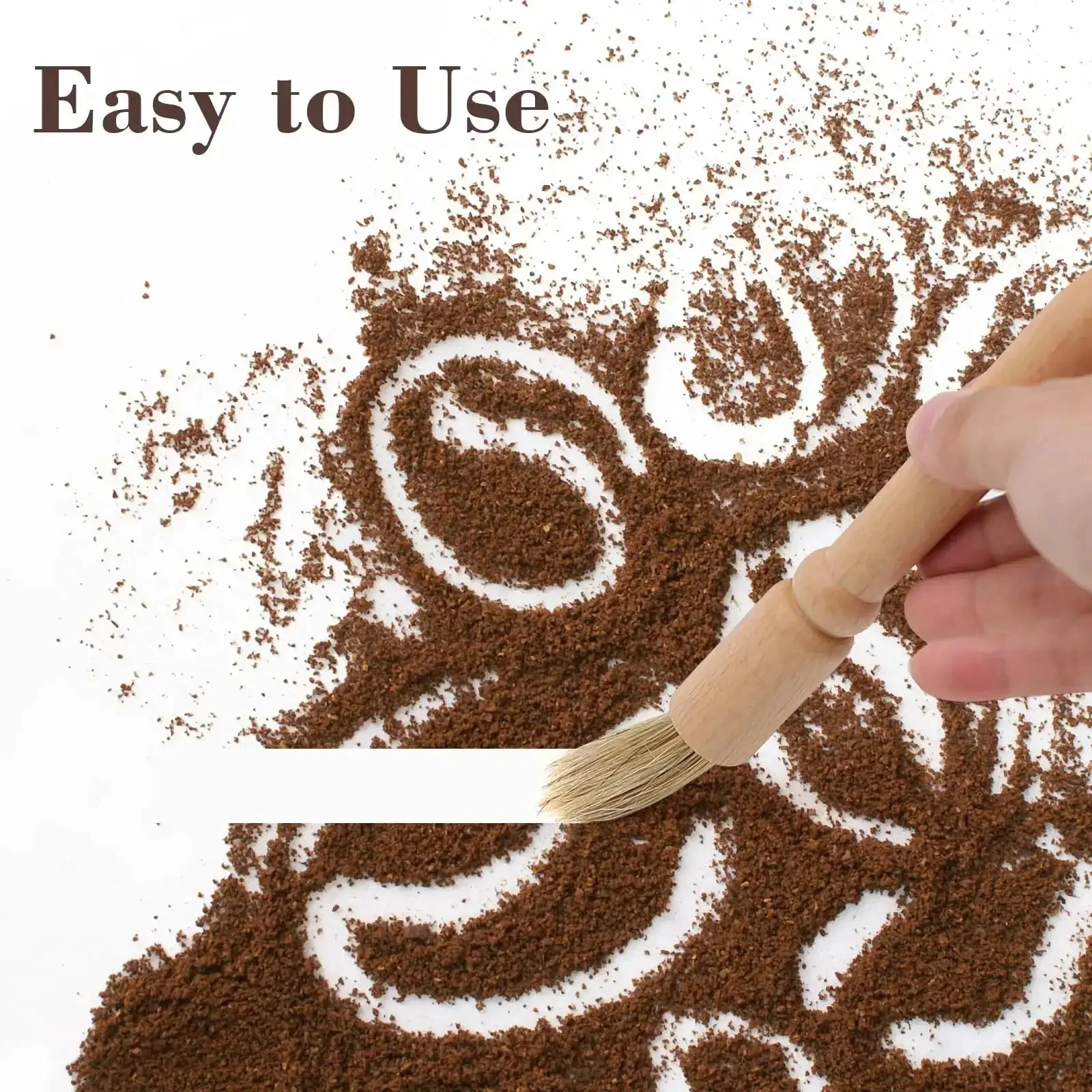 14 Piece Coffee Grinder And Espresso Machine Cleaning Brush Set With Stainless Steel Straw Brushes Long Grip Handle Brush With Spoon Short Cleaning Tool And Coffee Art Stencils Pen For Home Barista Kitchen And Commercial Use - Image 3