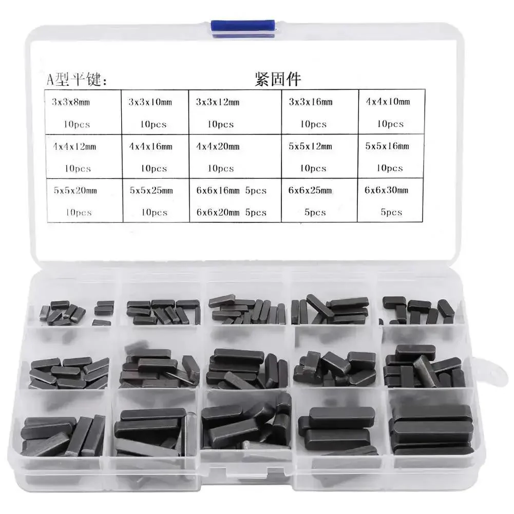140 Piece Round Ended Drive Shaft Keys Set In Metric Key Stock For Fasteners Pro Grade Stainless Steel With Organized Case Built To Last For Mechanical Projects Includes 8mm 10mm 12mm 16mm 20mm 25mm 30mm