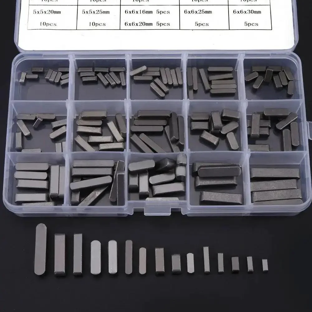 140 Piece Stainless Steel Woodruff Key And Shaft Key Set With Metric Key Assortment For Pulleys And Keyways And Fastening For Gearheads And DIY Projects Across A Wide Range Of Mechanical Applications - Image 4