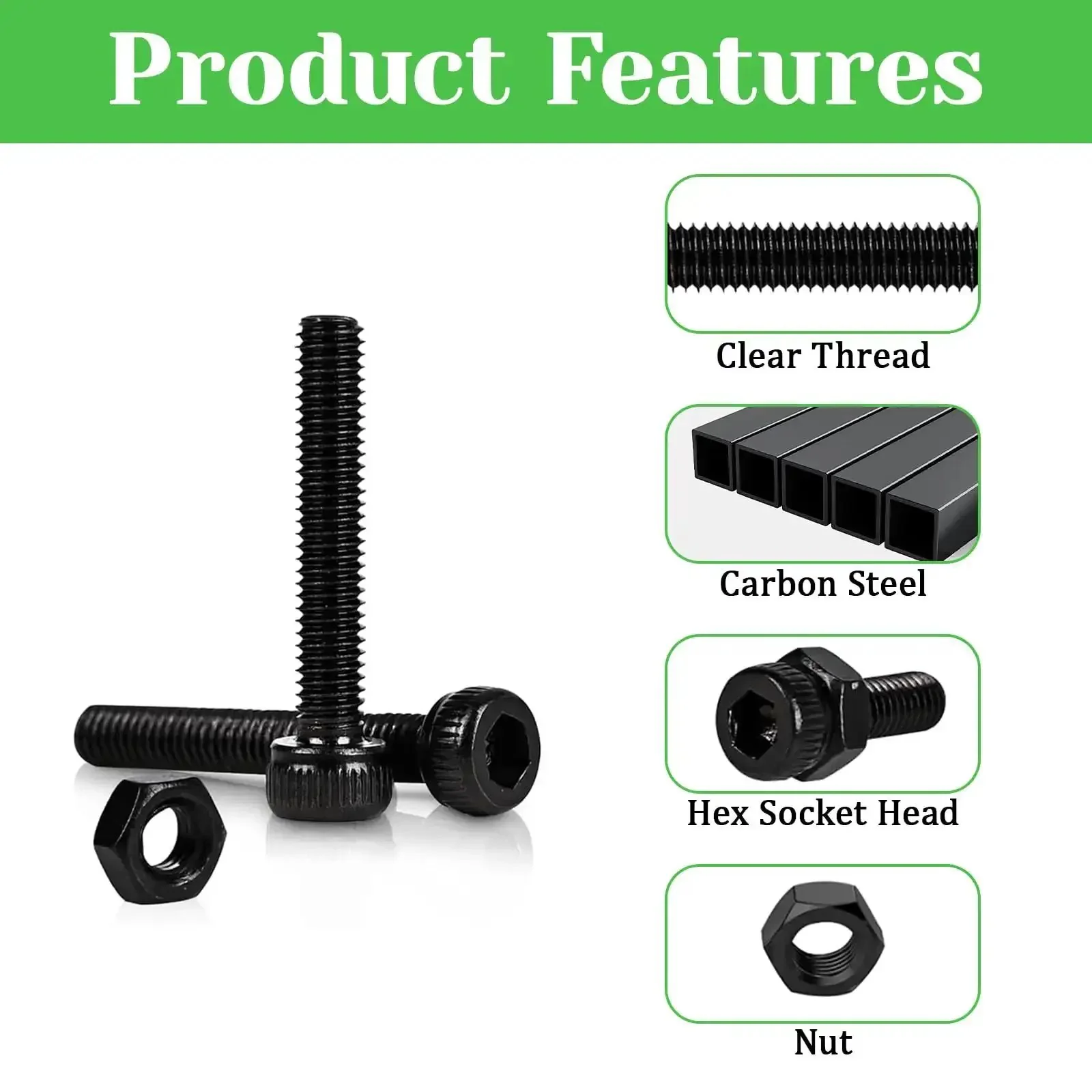 140 Pieces M3x30mm Hex Socket Head Cap Screws Bolts Made From Carbon Steel With Black Oxide Finish Allen Drive Full Threads Includes Hex Spanner Built Tough For Home Improvement Heavy Duty Hardware For Furniture And Light Industrial Projects - Image 5