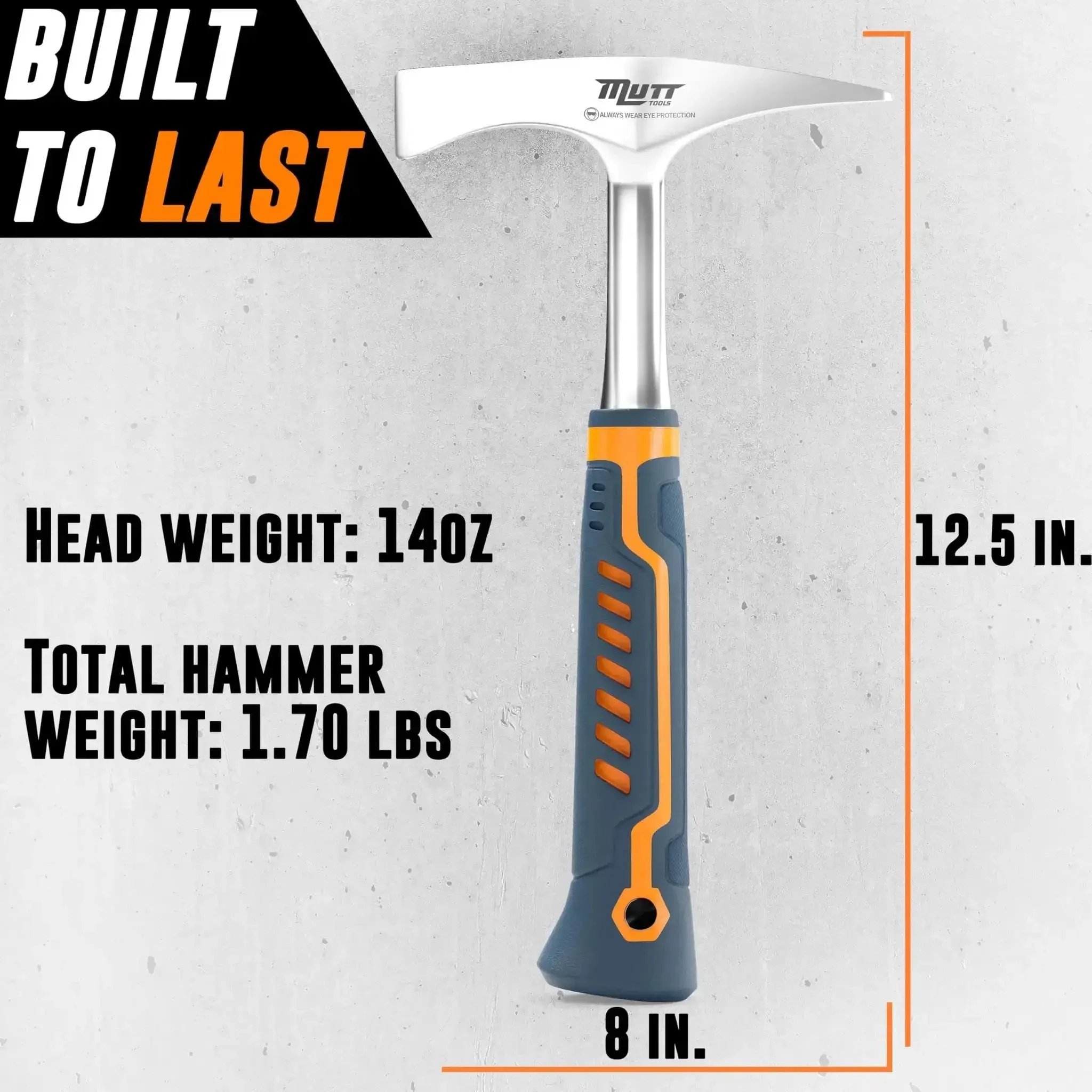 14oz Forged Steel Welding Chipping Hammer For Pros With Dual Ended Pointed And Flat Ends Heavy Duty Slag Removal Tool For Post Weld Cleanup And Metal Work Built For Daily Shop Use - Image 3