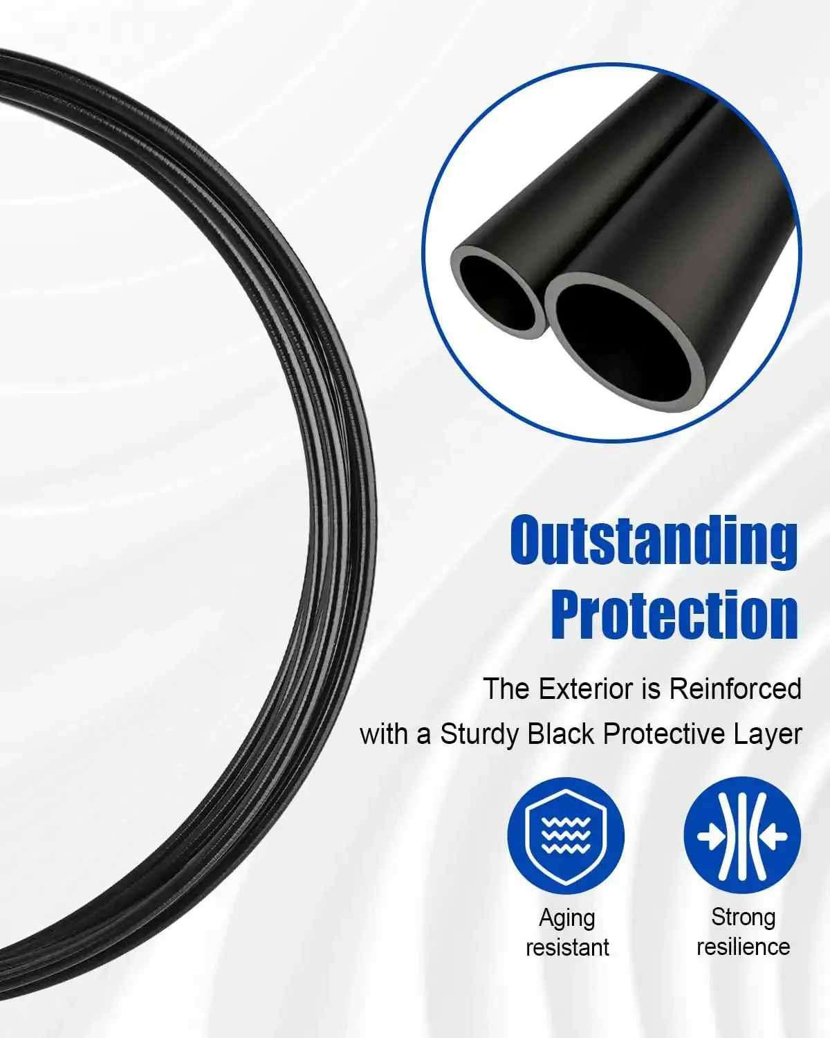 15 Ft PTO Control Cable With 2 Inch Black Knob For Dump Trucks And Heavy Equipment Replacement 55199 Universal Fit Built To Last Durable And Tough As Nails Easy Push Pull Operation - Image 6