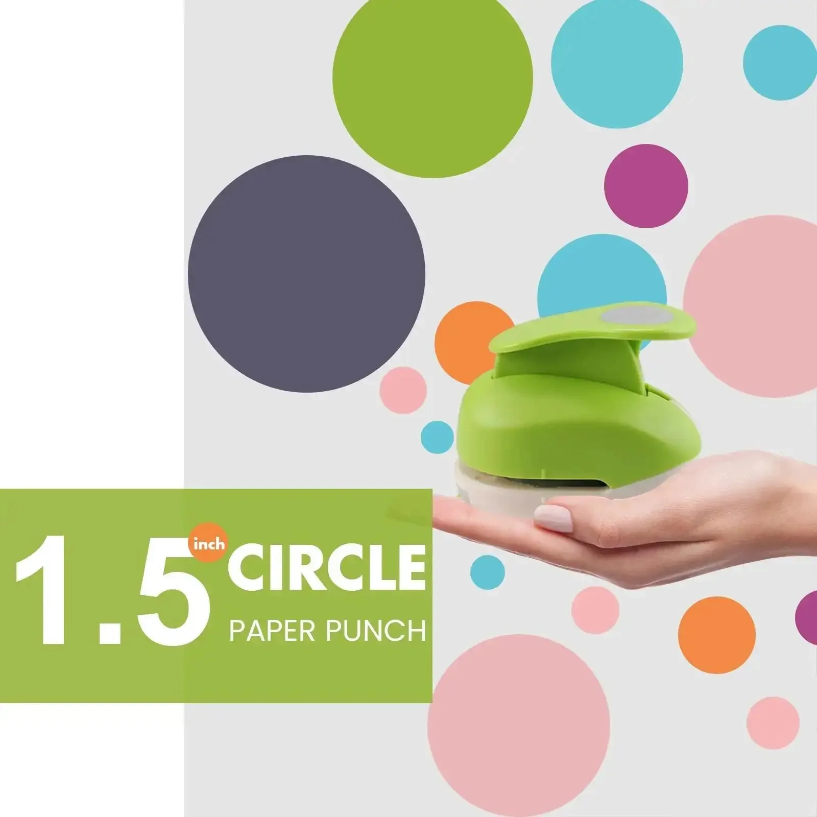 1.5 Inch Circle Hole Punch For Crafts And Scrapbooking Create Perfect Circles For Card Making DIY Photo Albums Gift Tags Confetti And Handmade Projects - Image 7