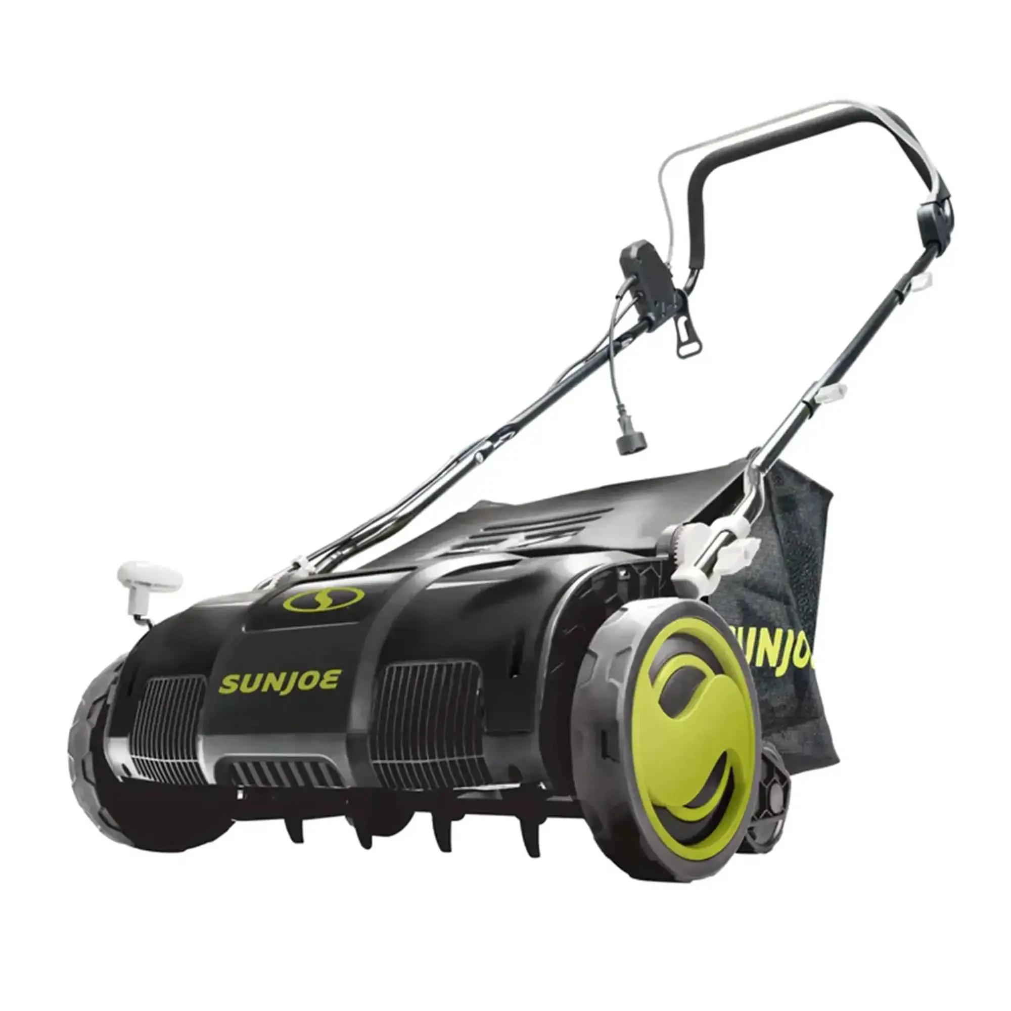 15 Inch Electric Lawn Dethatcher With Scarifier Blade Reel And Collection Bag For Grass Thatch Removal Powered By A 13 Amp Corded Yard Power Rake Tool Built For No Fuss Cleanups And Greener Lawn Care AJ805E - Image 3