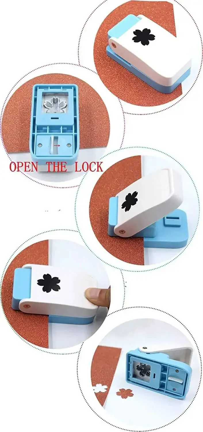 1.5 Inch Oval Shape Paper Punch Lever Punch For Crafting And Scrapbooking Handmade Card Making Tool For DIY Projects Gift Tags Greeting Cards Scrapbook Pages Candy Color Finish Easy Lock - Image 3