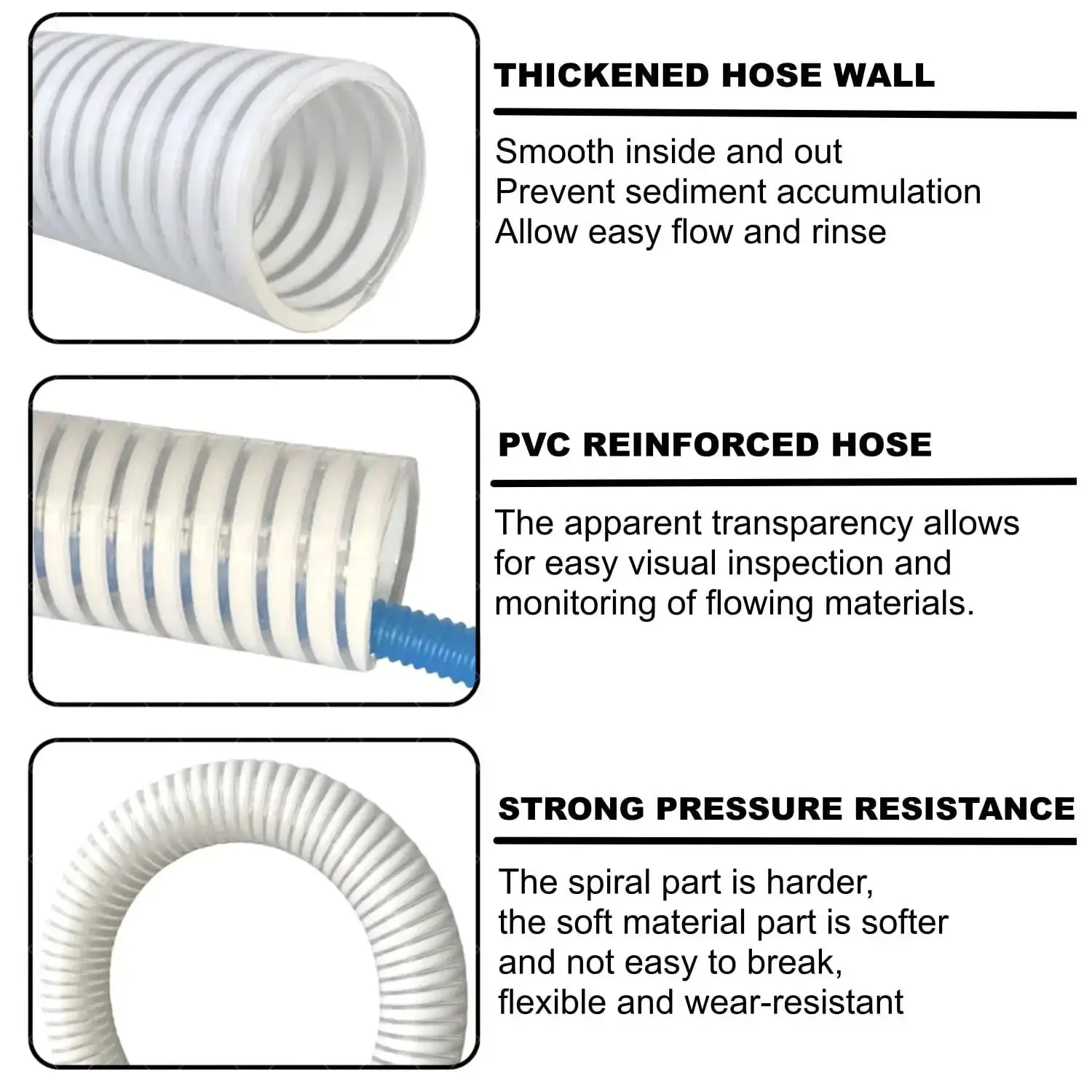 1.5 Inch Pool Replacement Hose For Above Ground Pools, Flexible PVC Vinyl Vacuum And Filter Tubing, UV Resistant, No Fuss 6 Ft Connection Hose For Pool Pumps, Easy Fit, Outdoor Safe And Leak Free - Image 6