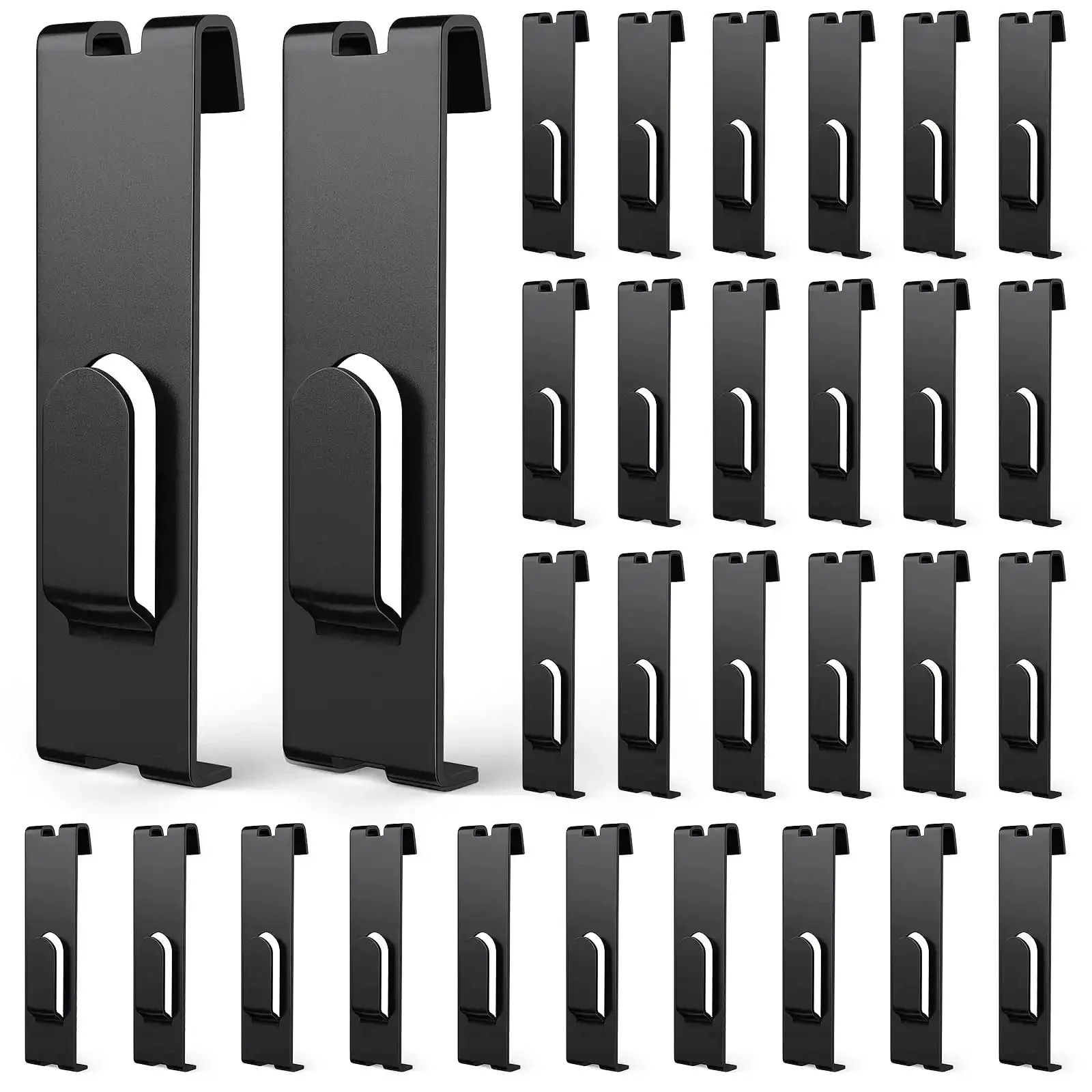 15 Pack Gridwall Notch Hooks Black Utility Hangers for Grid Wall Panels Pegboard Display and Panel Shelves Versatile Hanging Accessories for Retail Displays and Storage Solutions