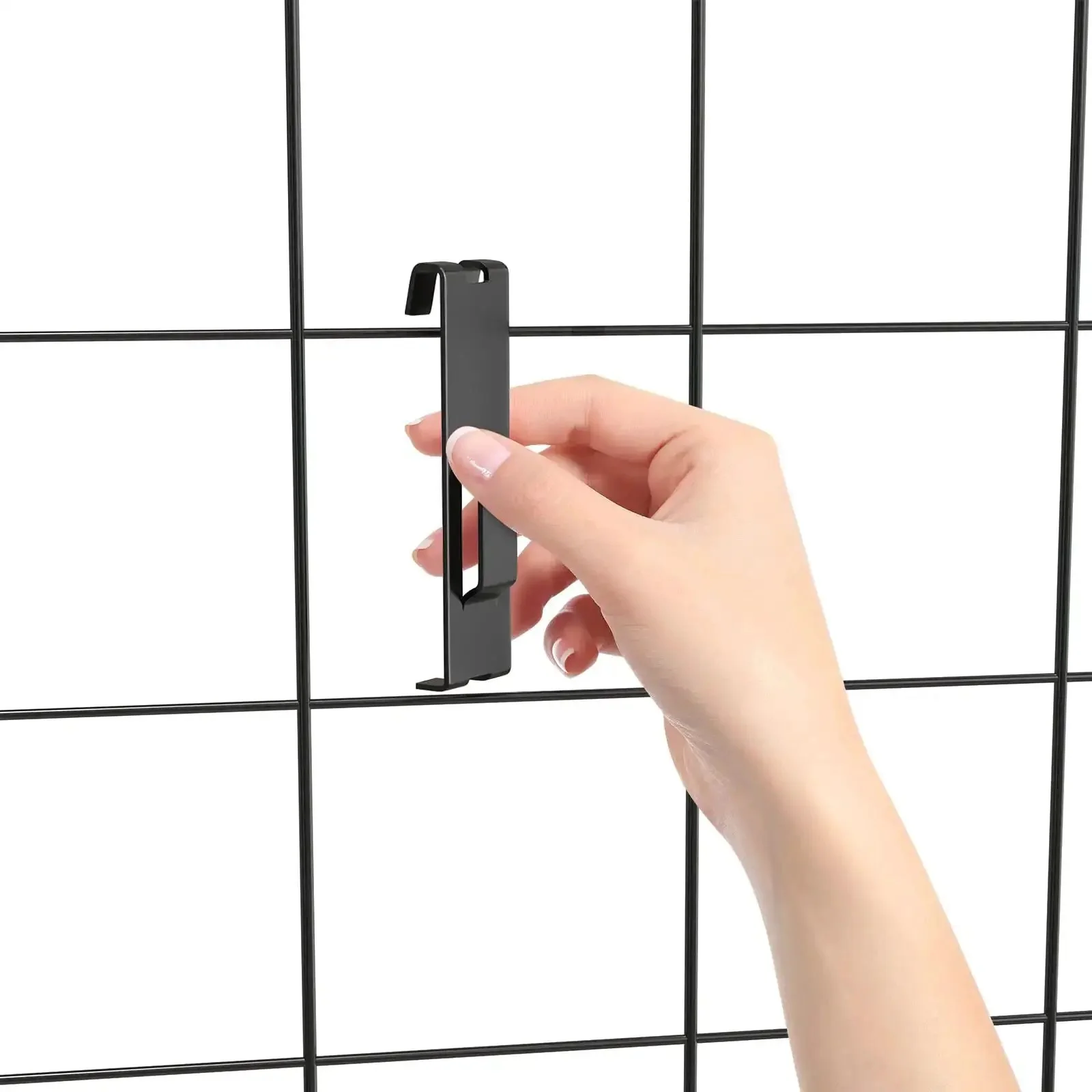 15 Pack Gridwall Notch Hooks Black Utility Hangers for Grid Wall Panels Pegboard Display and Panel Shelves Versatile Hanging Accessories for Retail Displays and Storage Solutions - Image 3