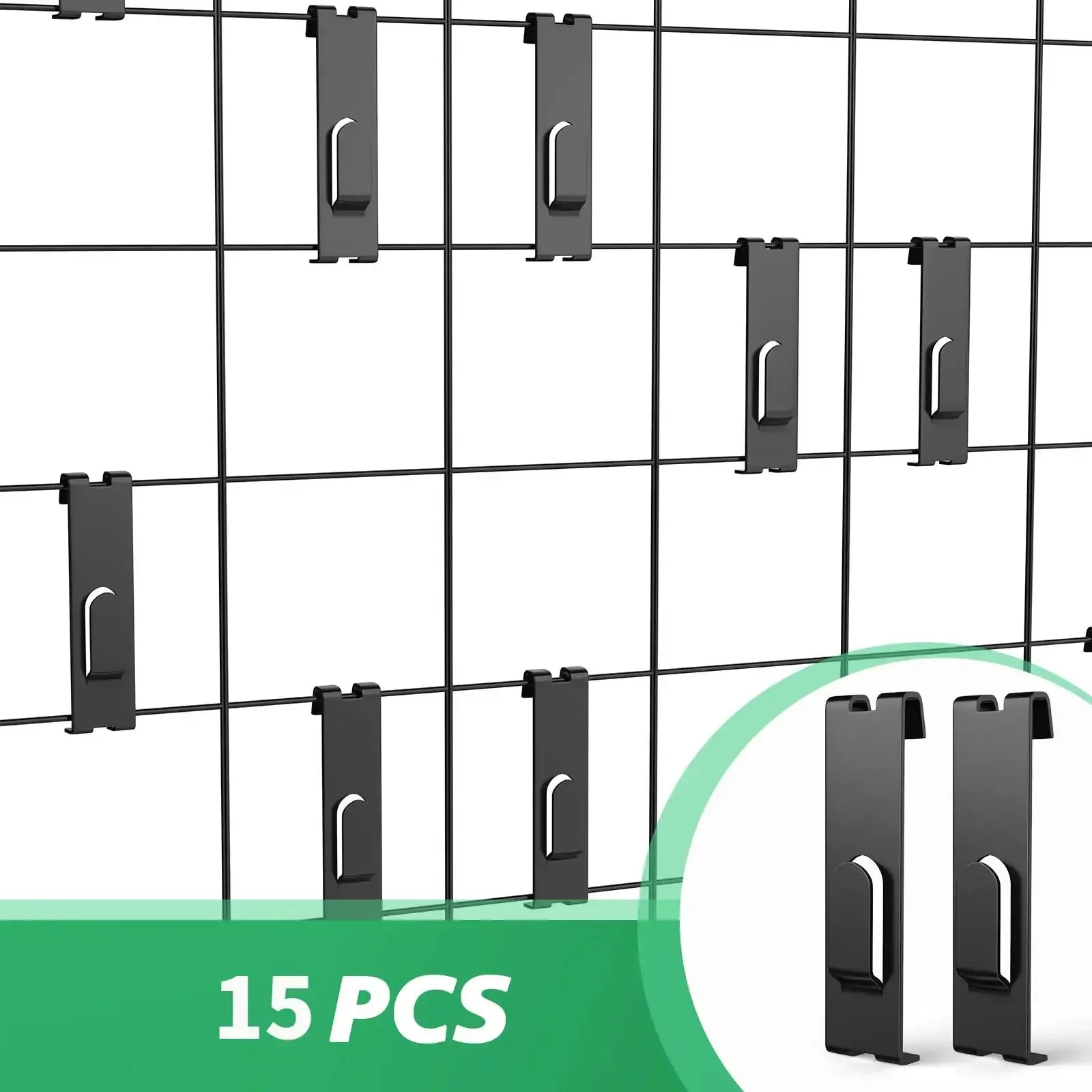 15 Pack Gridwall Notch Hooks Black Utility Hangers for Grid Wall Panels Pegboard Display and Panel Shelves Versatile Hanging Accessories for Retail Displays and Storage Solutions - Image 7