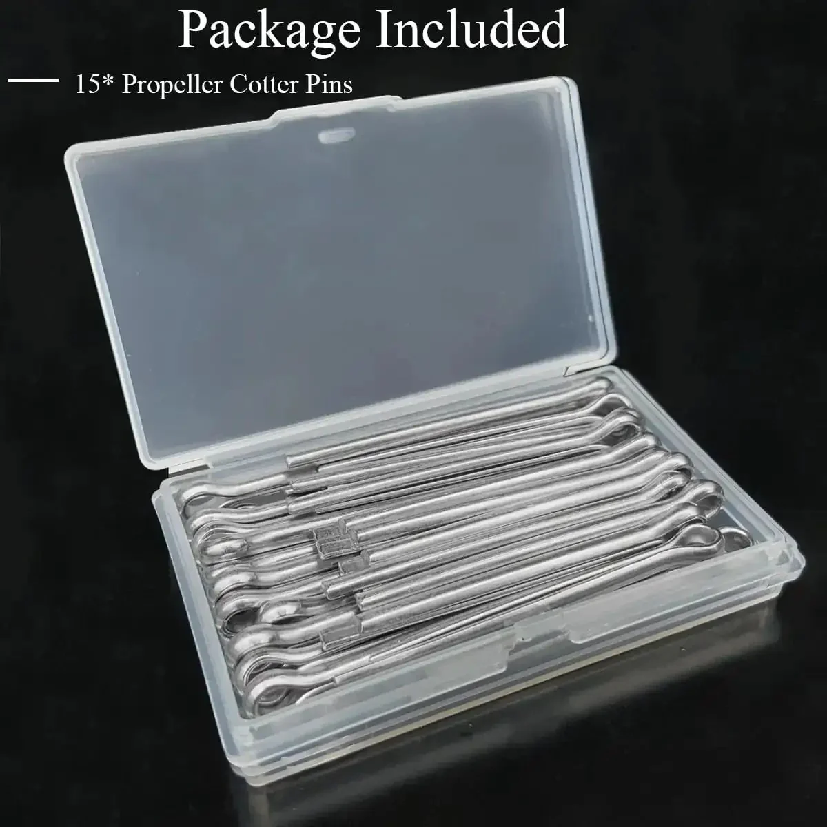 15 Pack Stainless Steel Marine Propeller Cotter Pins With Puller 304 Stainless Steel Wear Resistant And Rust Proof Easy To Use Compatible With Yamaha Suzuki Johnson Evinrude Outboards Replaces 09204-03001 5030087 91401-40025-00 - Image 2