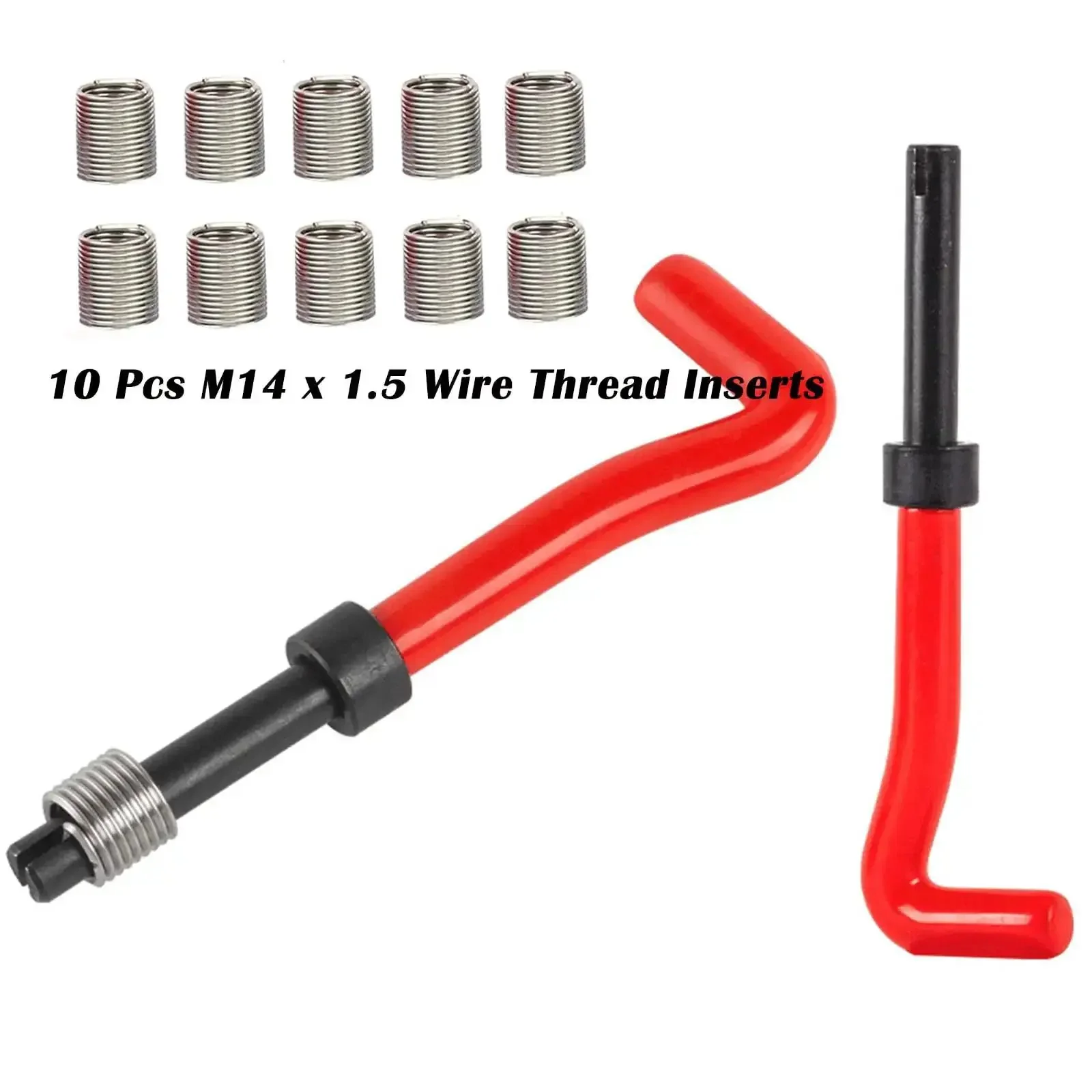 15 Piece M14x1.5 Thread Repair Kit With Helicoil Inserts, HSS Drill Bits And Taps For Auto Repair And Motorcycle Maintenance, Gearhead Approved Durable Steel Set For Easy Thread Restoration And Quick Vehicle Fixes - Image 5