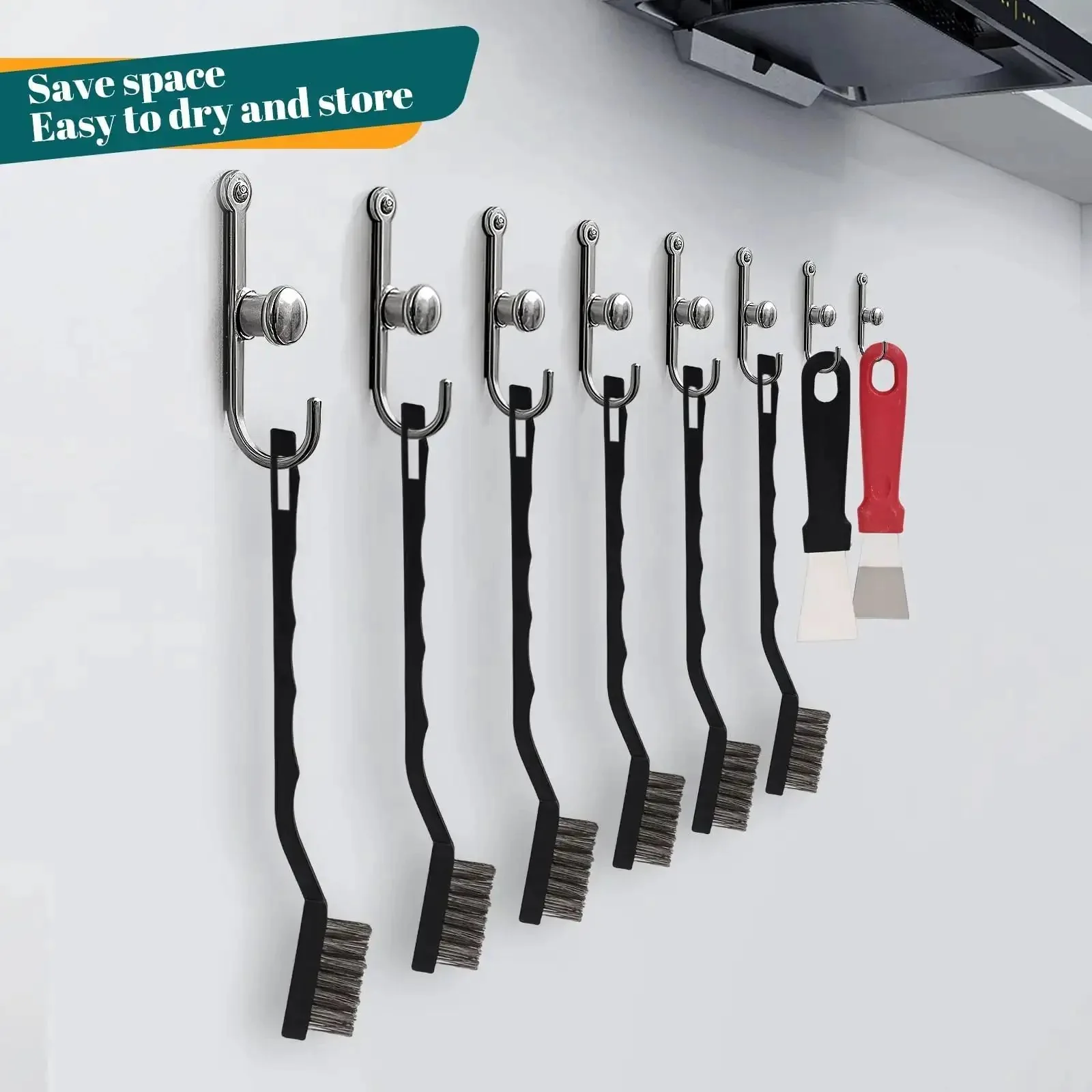 15 Piece Mini Stainless Steel Wire Brush Set With Curved Handles For Removing Rust And Welding Slag, Includes 2 Cleaning Scrapers, Durable Go To Tools For Home Shop Garage And Metalwork Projects - Image 5
