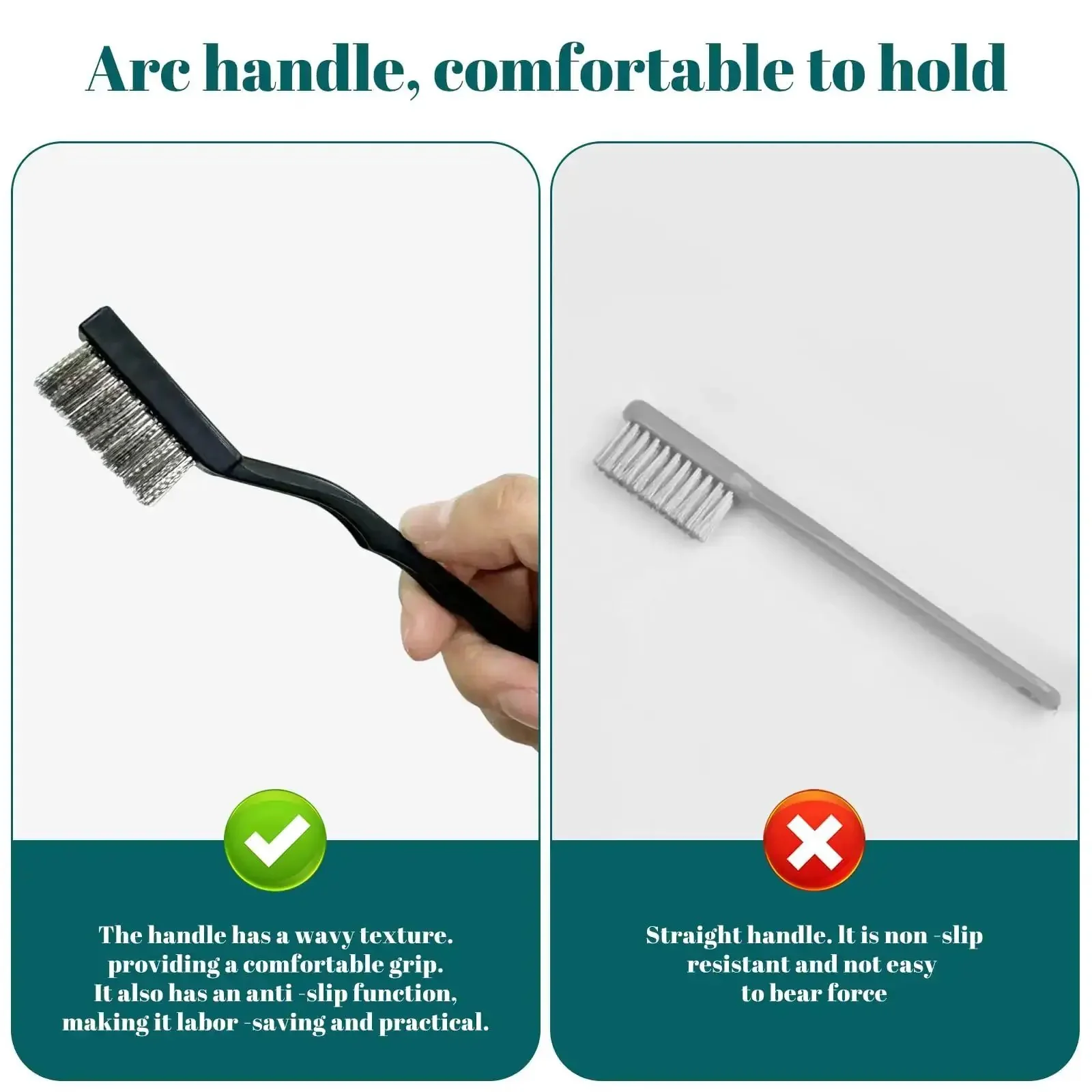 15 Piece Mini Stainless Steel Wire Brush Set With Curved Handles For Removing Rust And Welding Slag, Includes 2 Cleaning Scrapers, Durable Go To Tools For Home Shop Garage And Metalwork Projects - Image 6
