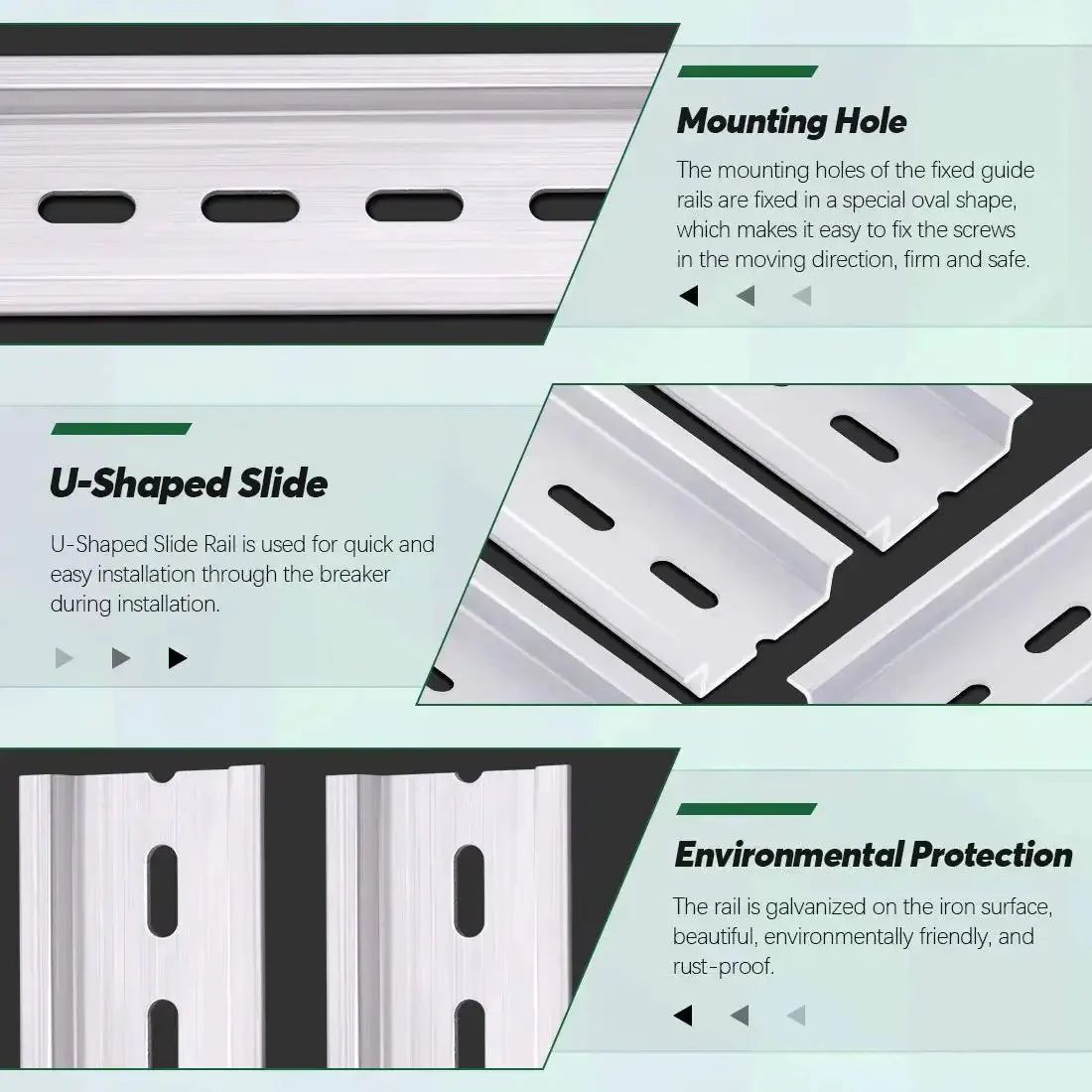15 Pieces Slotted Aluminum DIN Rails, 4 Inch Long, 35mm Wide, 7.5mm High, DIY Friendly For Electrical Panels And Industrial Automation, Easy Mounting, Durable Aluminum Channel, Fits Standard DIN Rail Slots - Image 3