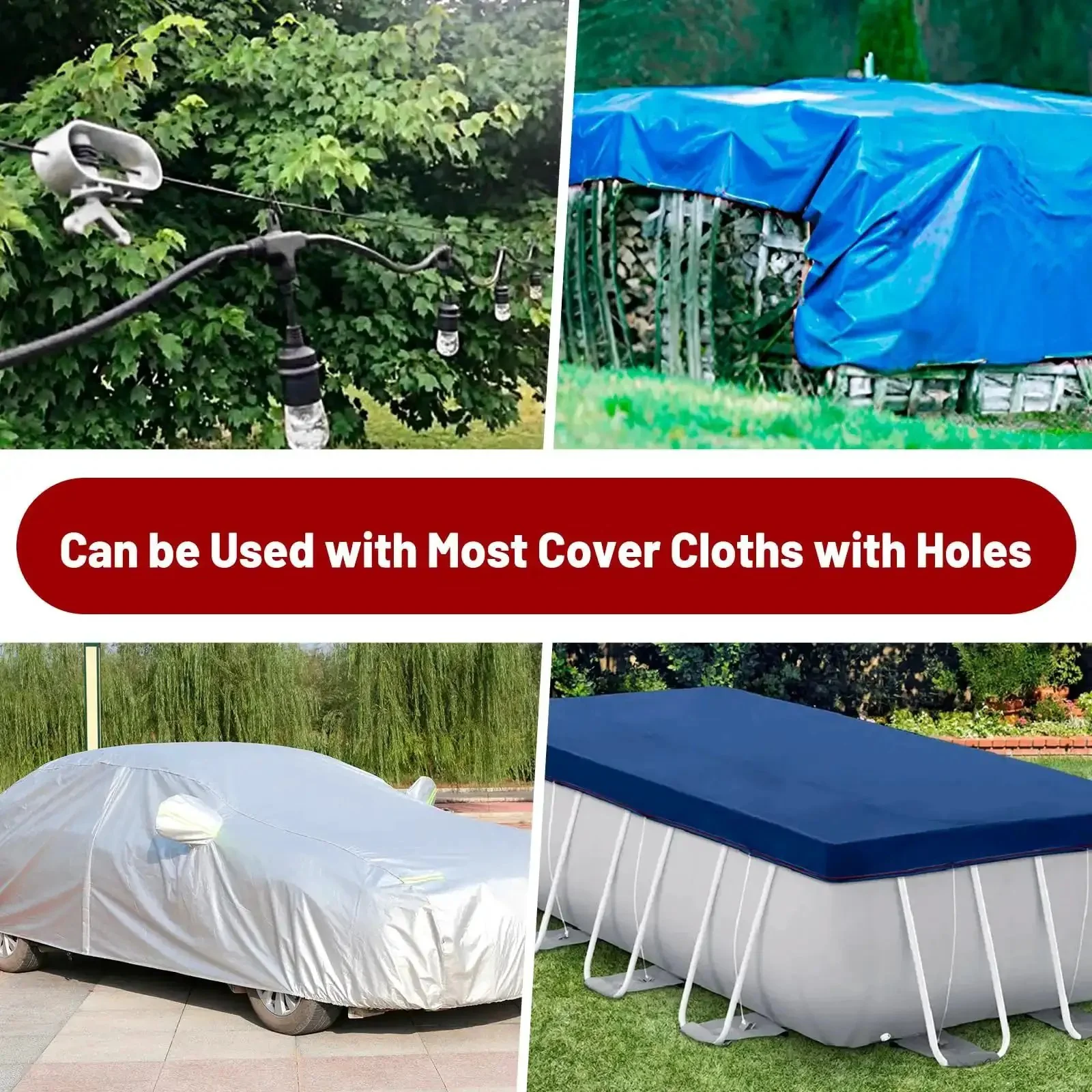 150 Feet Pool Cover Cable And Winch Kit With Plastic Coated Steel Wire For Above Ground Pools Heavy Duty Workhorse Winch System Easy Setup Secure Tension And Weatherproof Protection Red - Image 2