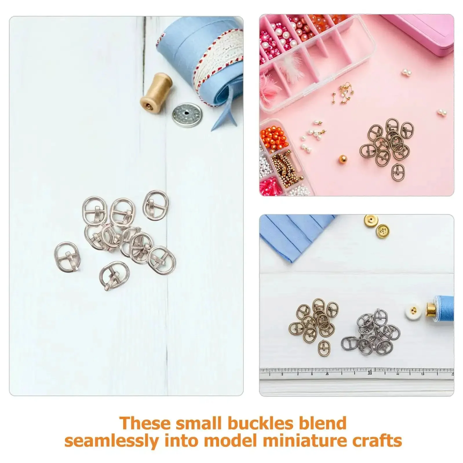 150 Pcs Mini Buckles Alloy Tiny Sewing Fasteners With Single Prong Quick Release For Doll Clothes Shoes Bags Belts Craft Diy Projects Mixed Silver Gunmetal Antique Finish - Image 8