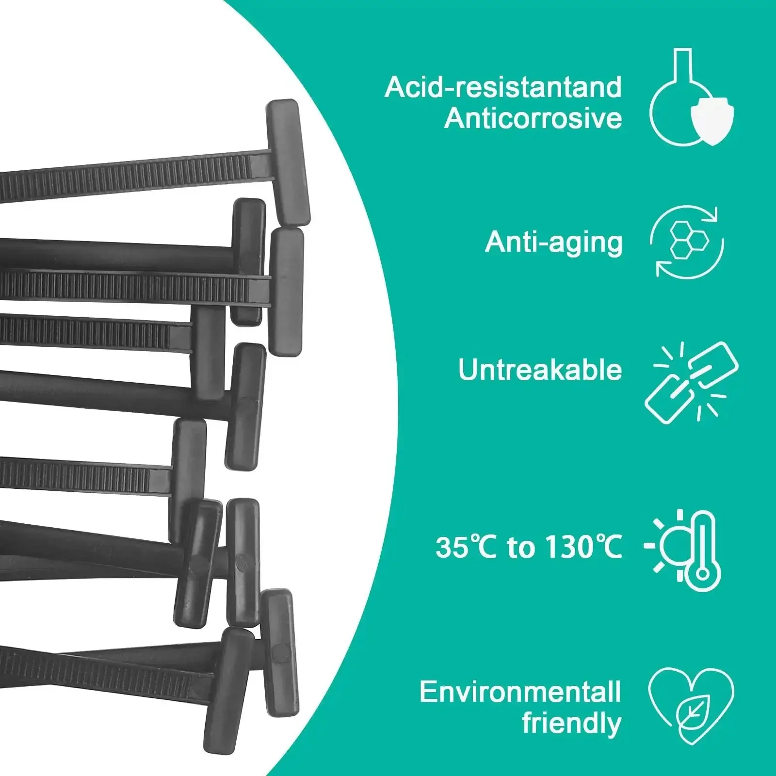 150 Pcs Nylon Universal Cable Tie Buckles For Auto Repairs And Daily Maintenance, Heavy Duty Plastic Zip Tie Style Rivets, All Purpose Fasteners To Secure Wires, Fenders, Trims, Engine Covers, Trunk Linings And Underbody Panels - Image 5