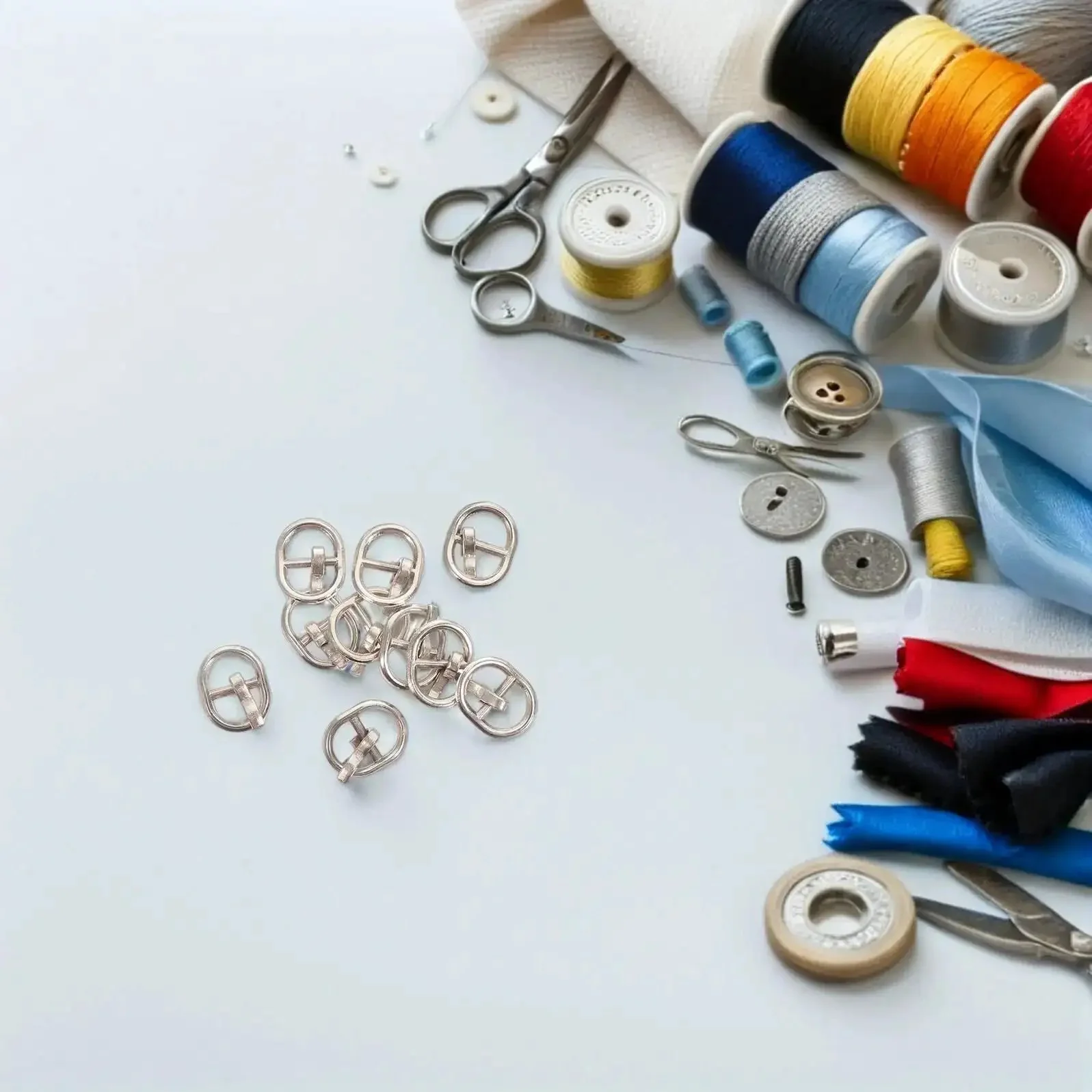 150 Piece Mini Buckle Set For Doll Clothes And Craft Projects, Small Belt Fasteners For DIY Sewing, Alloy Buckles In Silver, Gunmetal, And Antique Copper Colors For Model Miniatures And Craft Accessories - Image 5