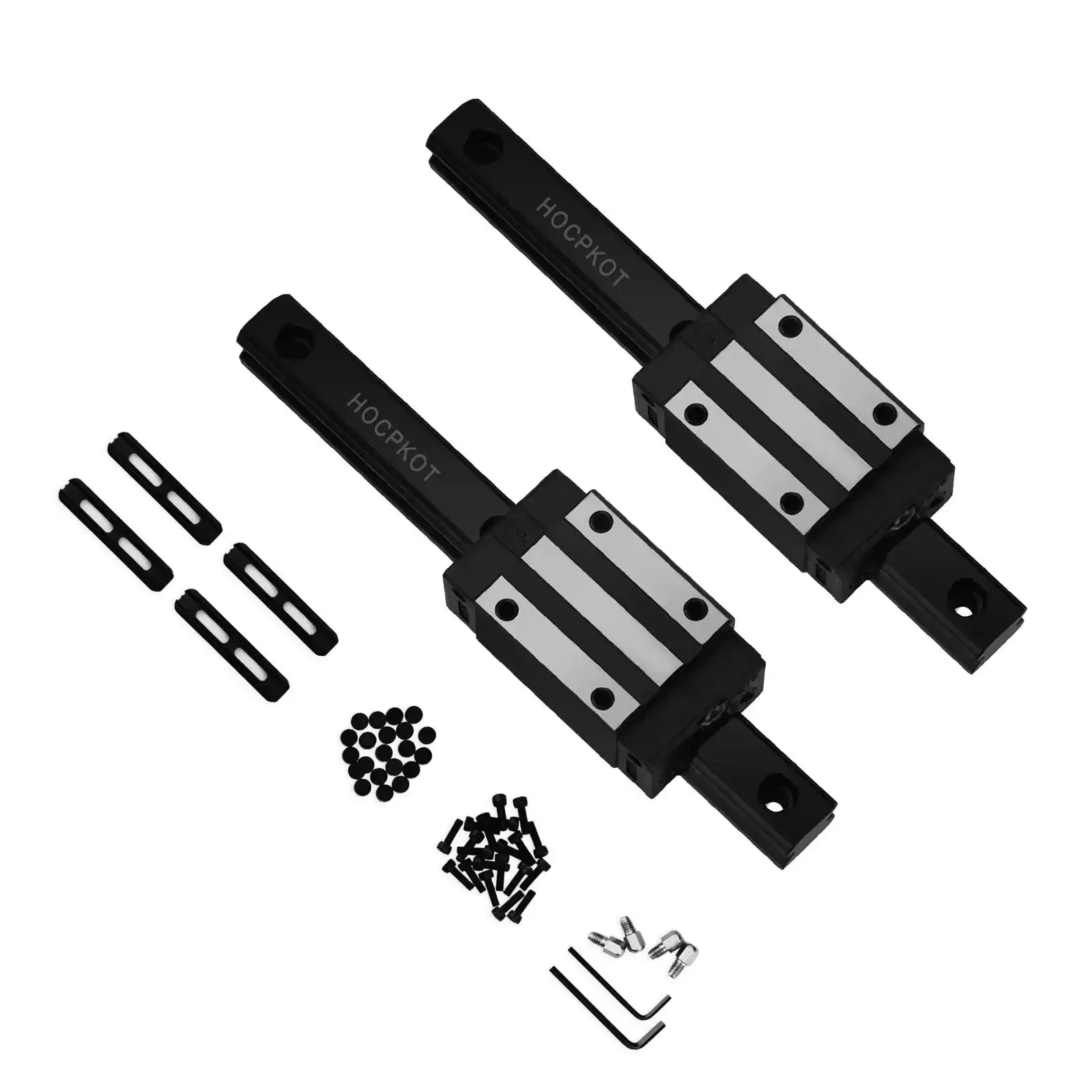 150mm Linear Guide Rail Kit With 2 Rails And 2 Carriages HGH20CA Sliding Blocks And End Stops For Smooth Low Noise DIY CNC Rigs Routers Molding Machines And Auto Projects - Image 6