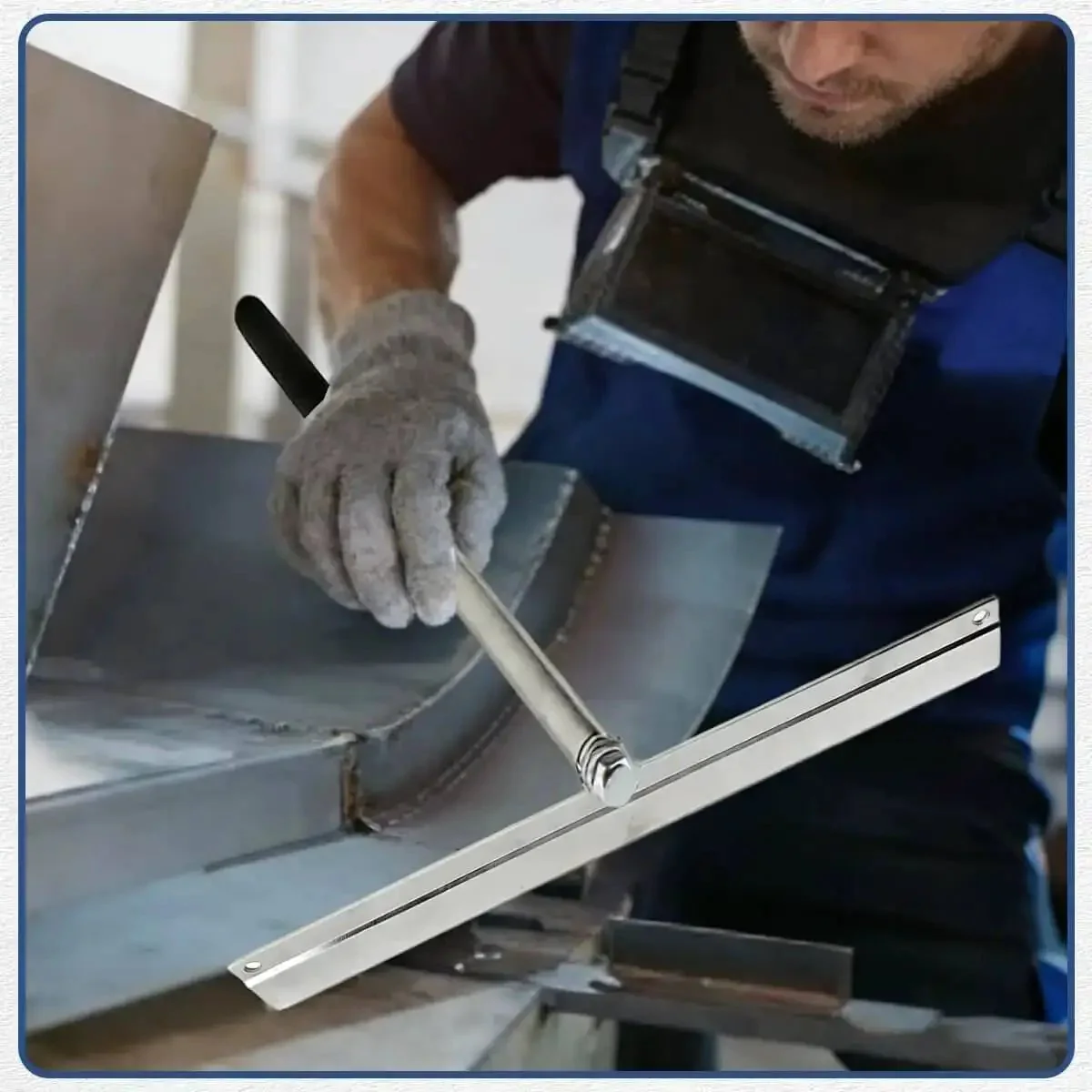 15.25 Inch Sheet Metal Bender With Sturdy Handle For Steel Bending Up To 1 Inch Deep Pro Grade Heavy Duty Tool For Standing Seam Roofing And Metal Roofing Installation Construction And HVAC Projects - Image 3