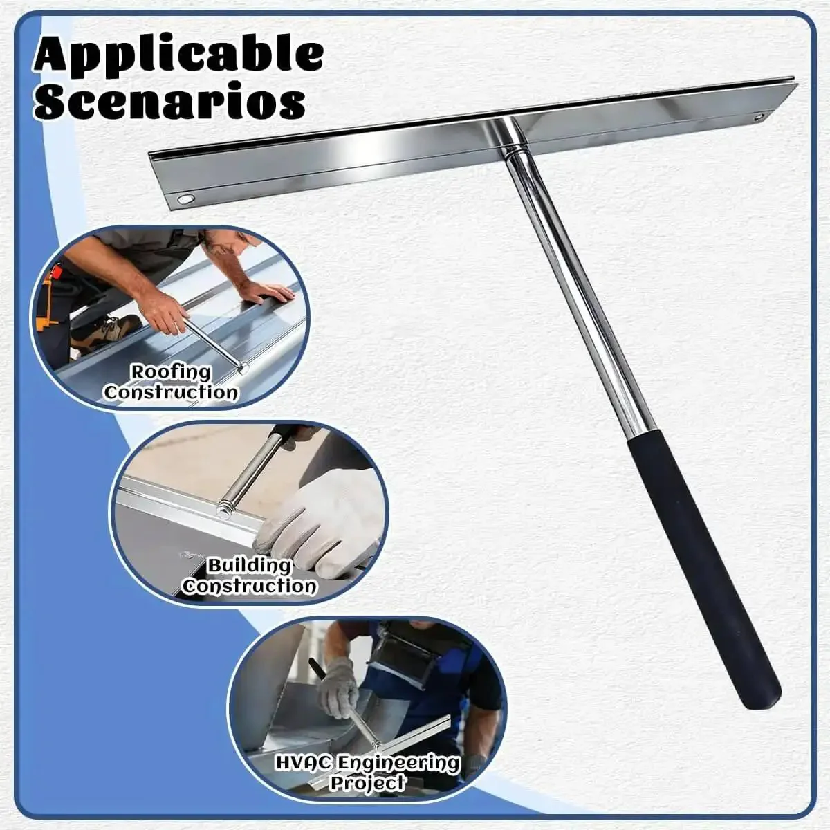 15.25 Inch Sheet Metal Bender With Sturdy Handle For Steel Bending Up To 1 Inch Deep Pro Grade Heavy Duty Tool For Standing Seam Roofing And Metal Roofing Installation Construction And HVAC Projects - Image 4