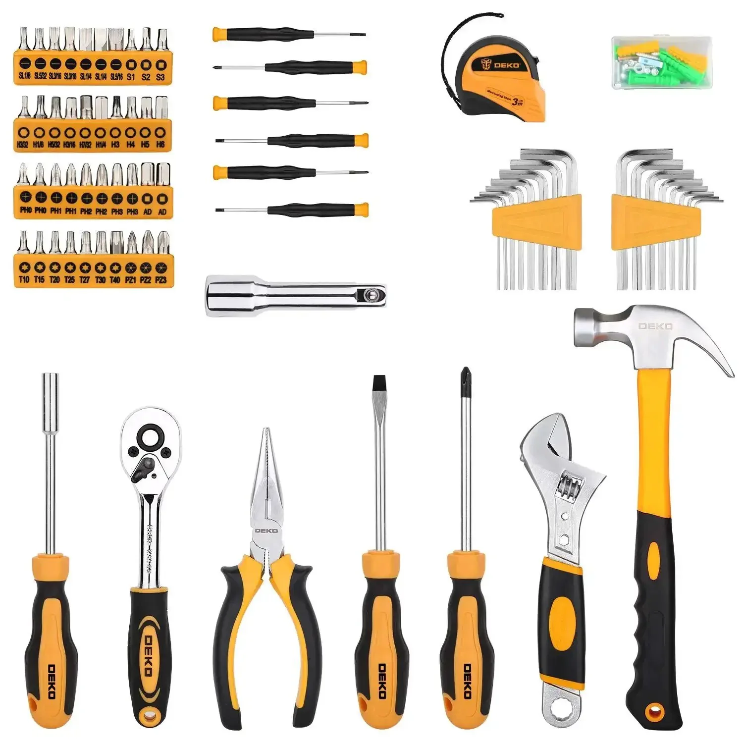 158 Piece General Purpose Tool Set For Home And Auto Repair With Durable Plastic Toolbox Storage Case And Heavy Duty Chrome Plated Hand Tools Includes Wide Range Of Sockets Pliers Wrenches Screwdrivers And More - Image 7