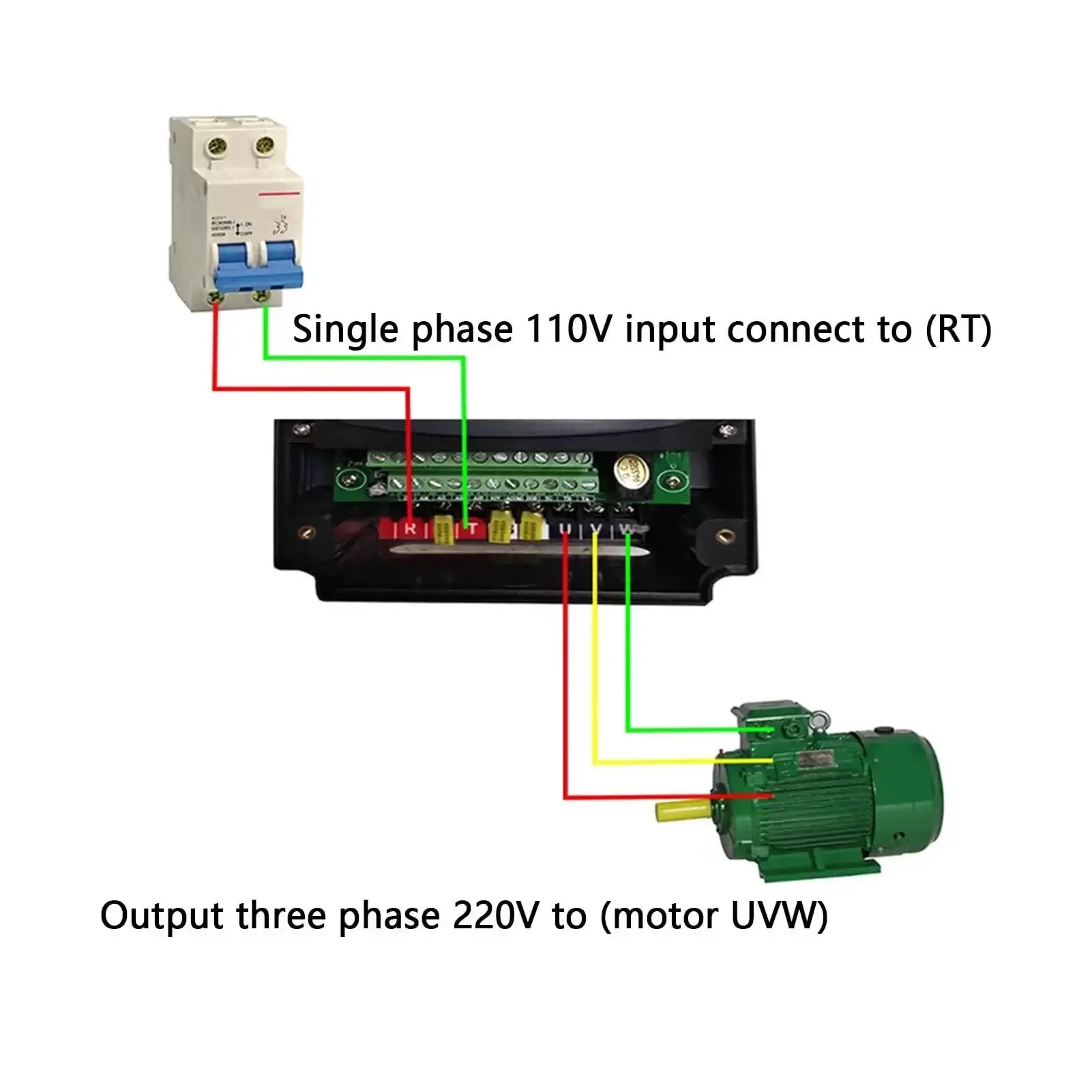 1.5KW VFD Variable Frequency Drive for CNC Spindle Motor Speed Control PLC PID Controller with Voltage Vector Control, Converts 110V Single Phase to 0 to 220V Three Phase, 7A, Includes 24V DC Cooling Fan and Aluminum Heat Sink for Your DIY Shop - Image 6