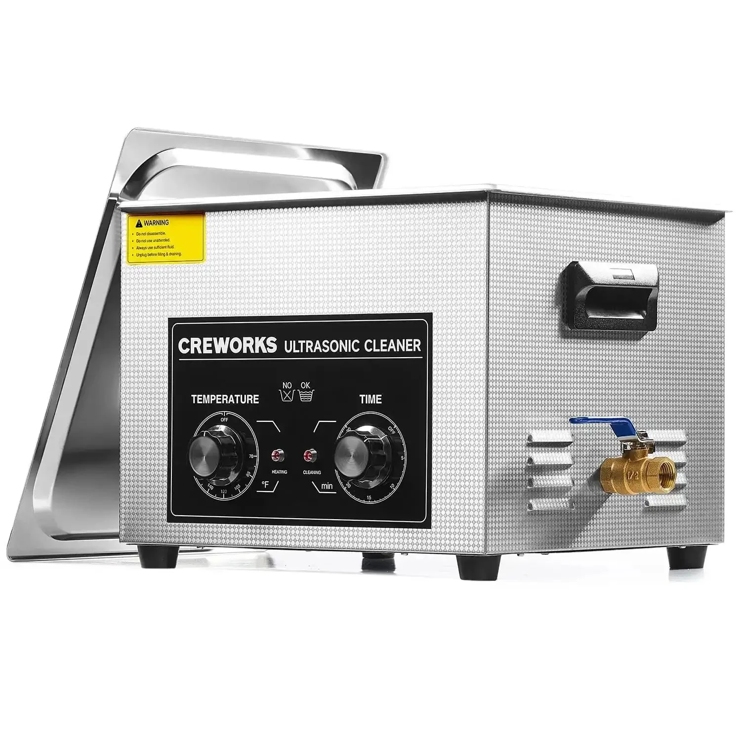 15L Ultrasonic Cleaner With Knob, 760W Total Power, 40kHz Digital Cavitation And Heater, Industrial Auto Cleaning Machine For Carburetors, Tools And Small Parts, Professional Grade Cleaning For Precision Components