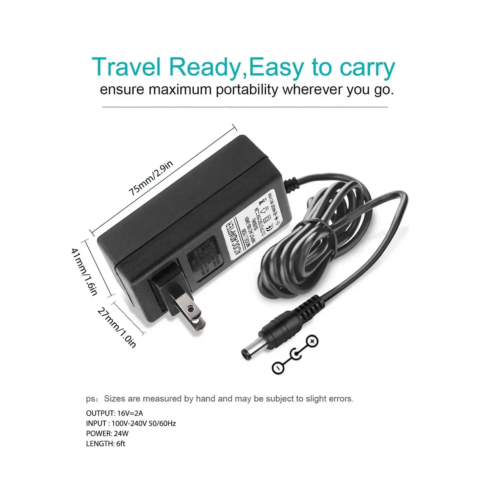 15V 2A AC DC Power Supply Adapter Charger Cable Cord For Theragun Mini Gen 1 And Theragun Prime Massager Gun Direct Replacement With Plug And Play Convenience For Easy On The Go - Image 2