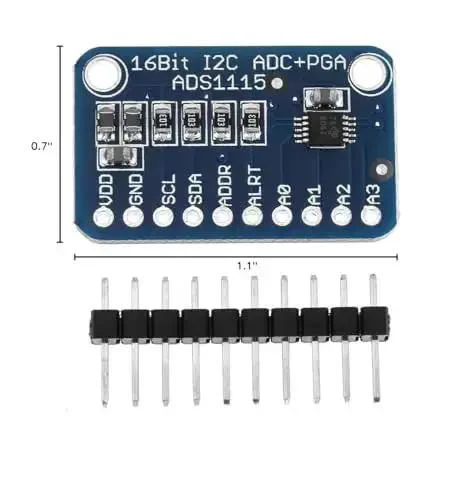 16-Bit I2C ADC Development Board For Microcontrollers, High-Resolution Analog To Digital Converter Module With Soldered Pins, 860 Samples Per Second, Easy I2C Interface For Fast Prototyping And DIY Projects - Image 2