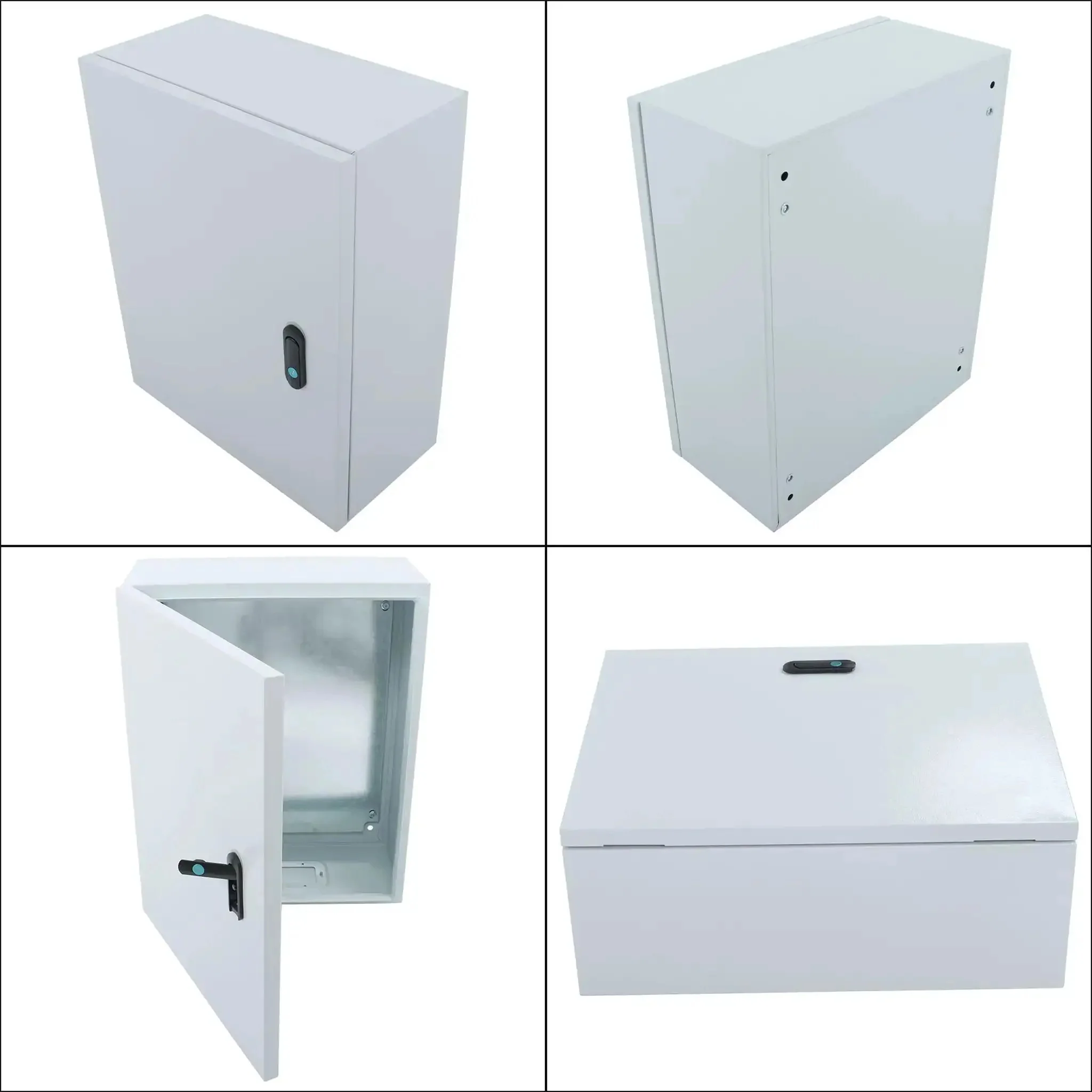 16 By 8 By 20 NEMA 4X Electrical Junction Box Beefy Outdoor Rugged Steel Enclosure With Dual Key Lock For Industrial Controls Fits Wiring Connectors And Panels - Image 3