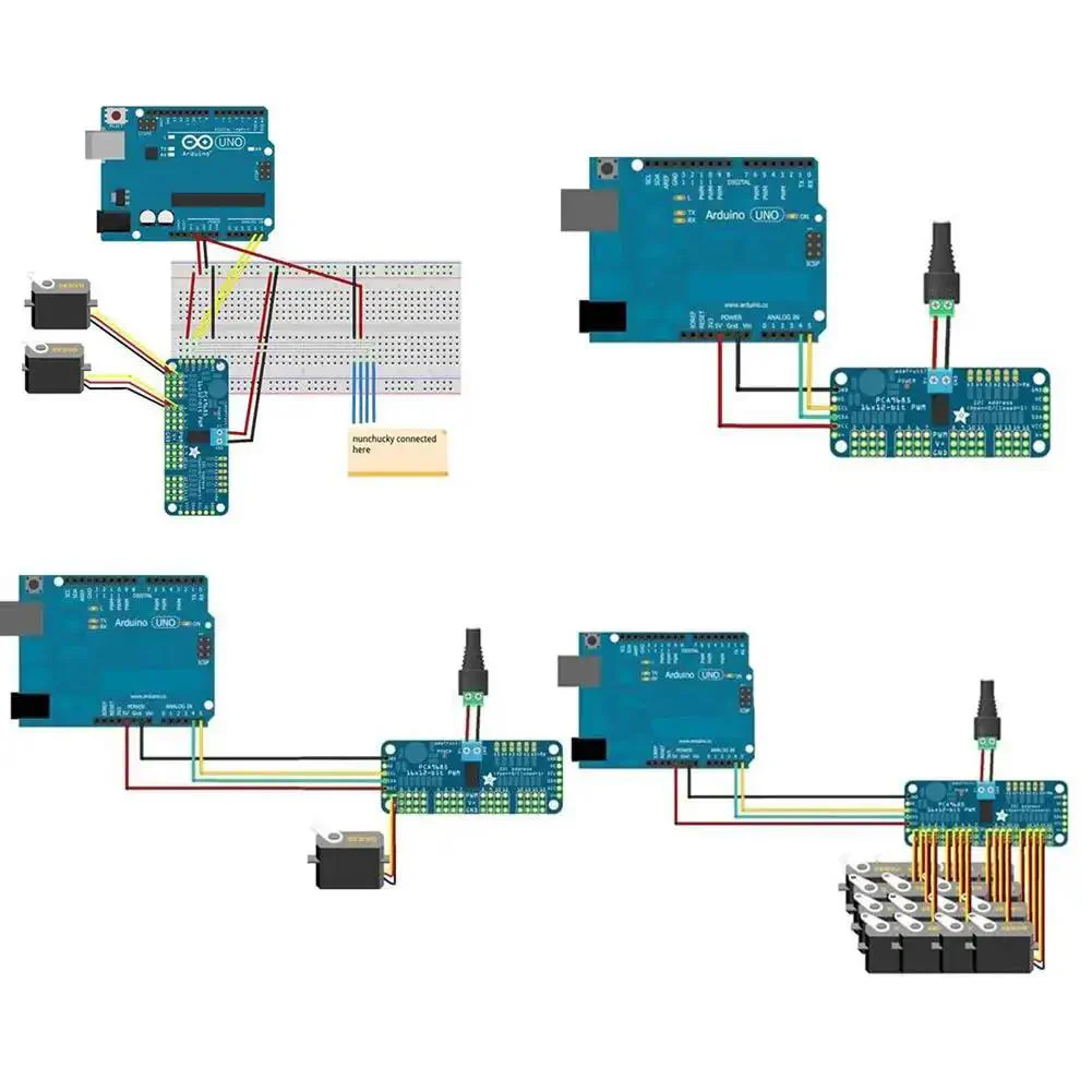 16 Channel 12 Bit PWM Servo Motor Driver Board With I2C Interface For Arduino And Raspberry Pi Zero Series Including Zero W Zero WH 2B 3B 3B Plus Free Running And 5V Compliant 2 Pack - Image 4
