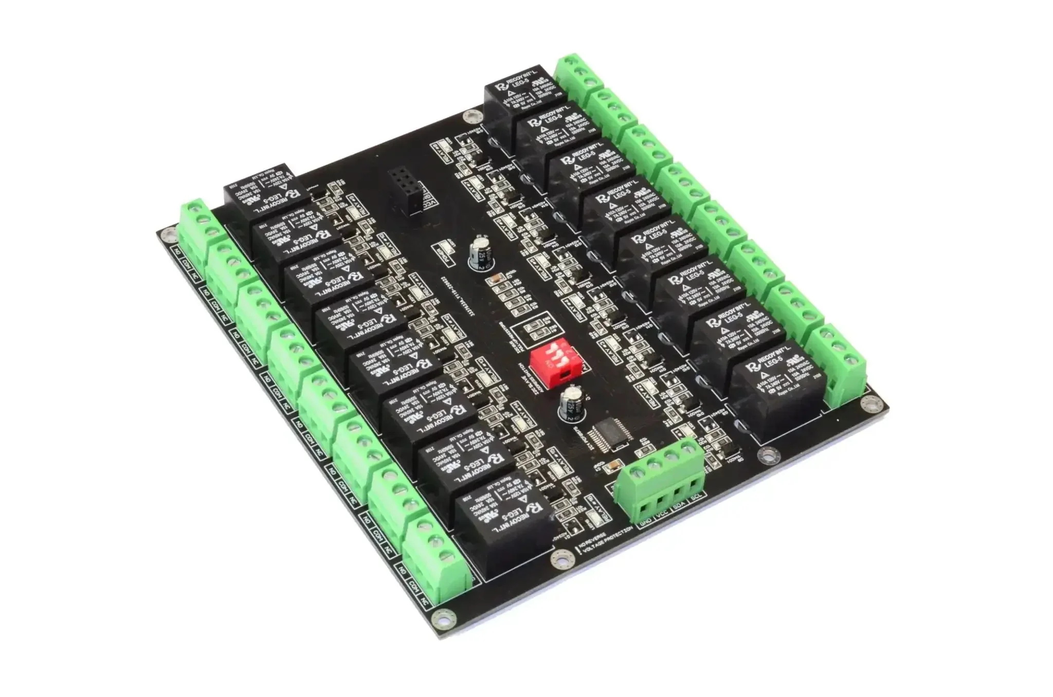 16 Channel I2C Relay Board With PCF8575 Expander For Arduino Raspberry Pi ESP32 3.3V And 5V Control Up To 10A Per Channel With Onboard LED Indicator SCL And SDA Pins - Image 2