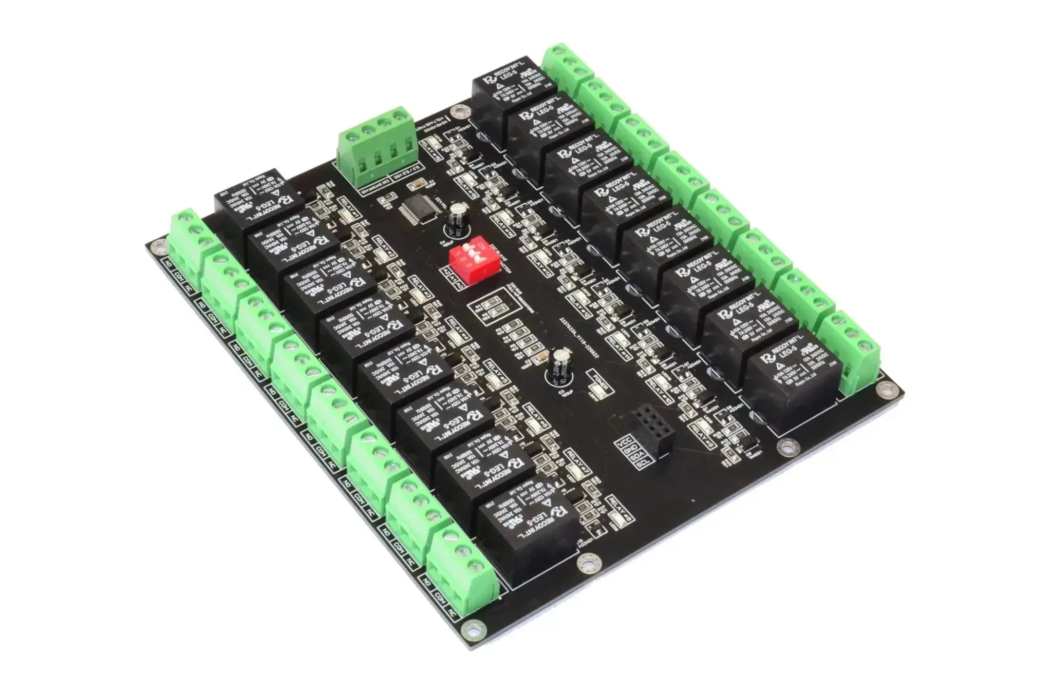 16 Channel I2C Relay Board With PCF8575 Expander For Arduino Raspberry Pi ESP32 3.3V And 5V Control Up To 10A Per Channel With Onboard LED Indicator SCL And SDA Pins - Image 3