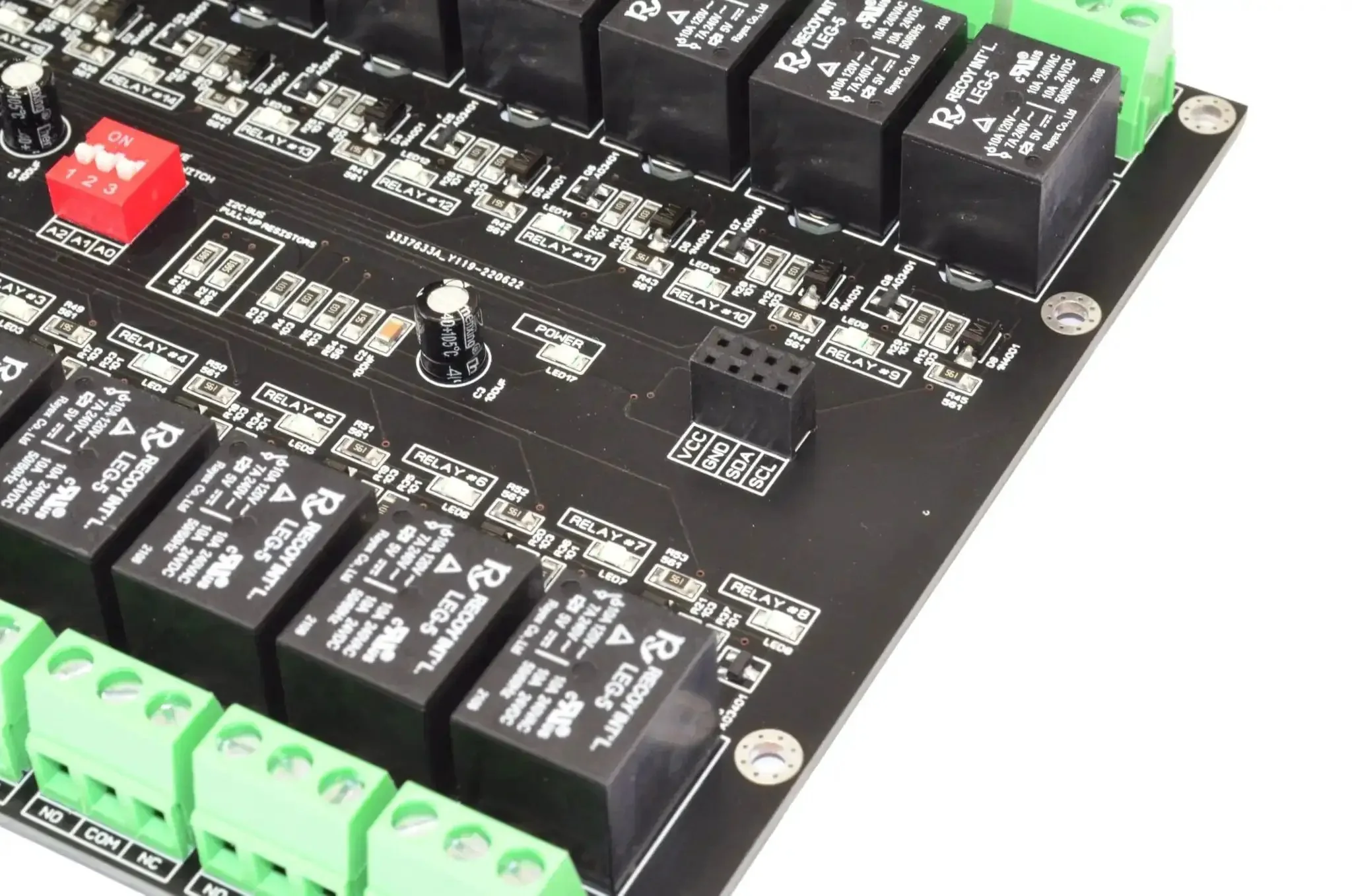 16 Channel I2C Relay Board With PCF8575 Expander For Arduino Raspberry Pi ESP32 3.3V And 5V Control Up To 10A Per Channel With Onboard LED Indicator SCL And SDA Pins - Image 8