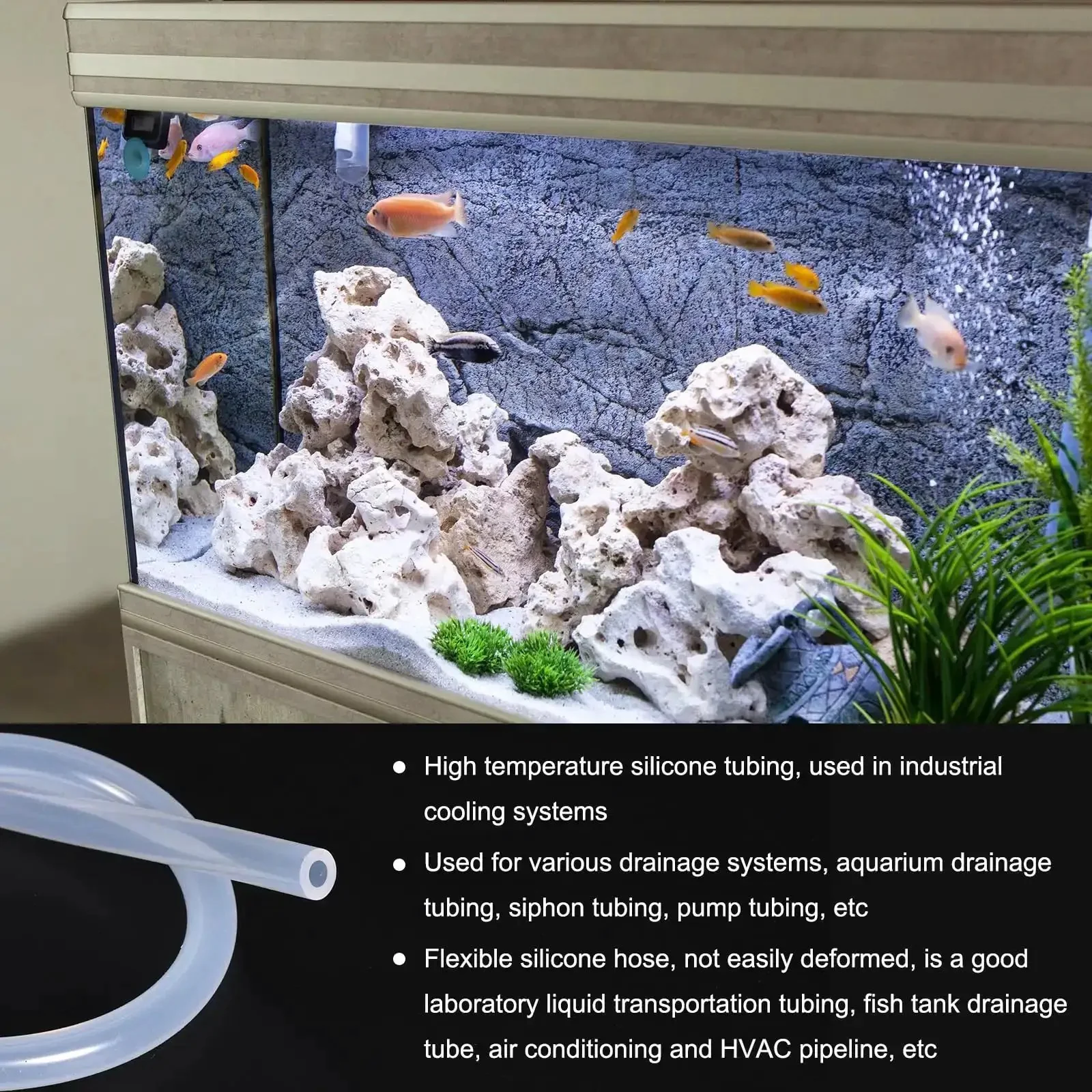 16 Ft Clear Silicone Tubing 3/32 Inch ID 5/32 Inch OD High Temperature Flexible Pure Silicone Hose For Pump Siphoning Draining Irrigation Brewing Aquarium Laboratory Use - Image 6