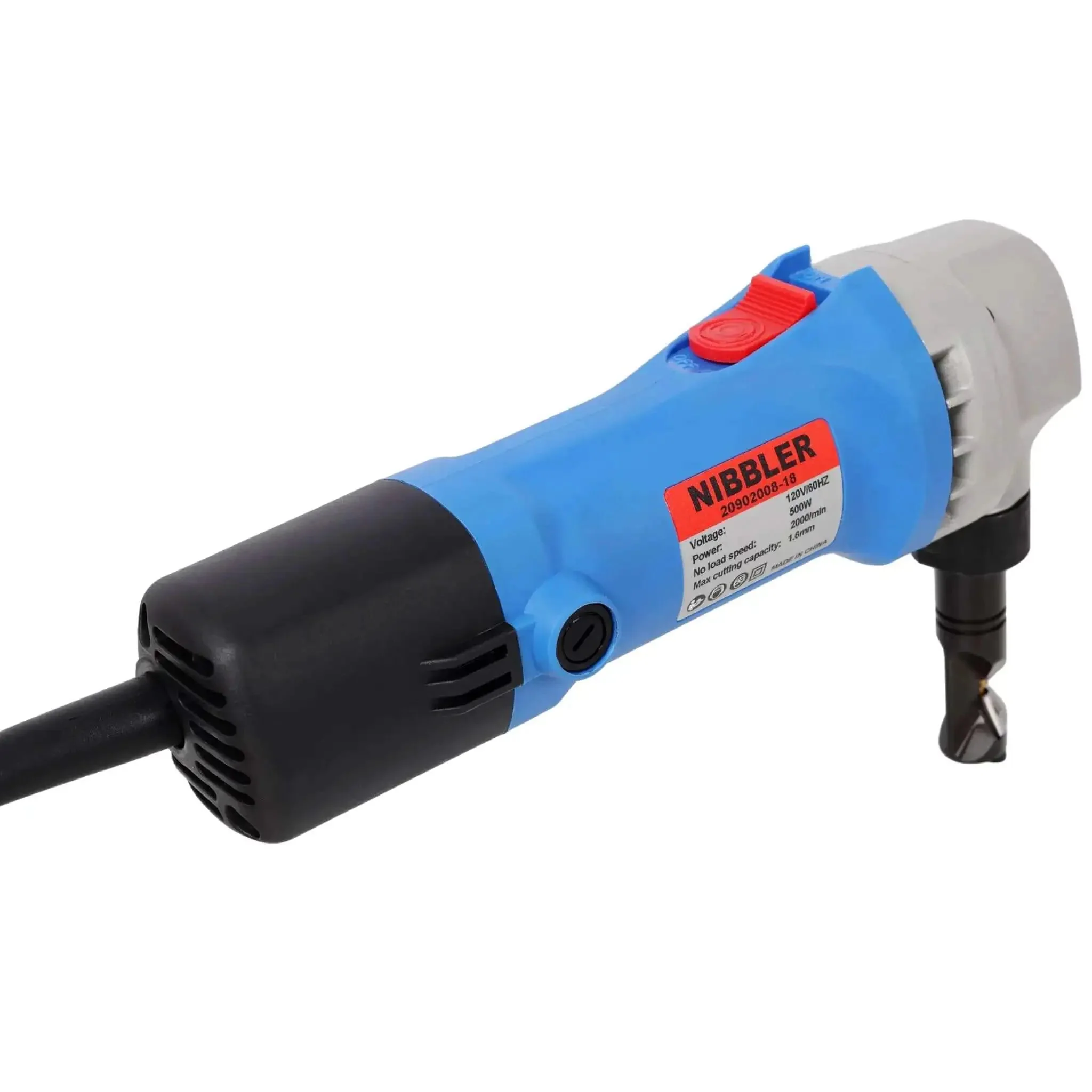 16 Gauge Electric Metal Shearing Machine With Beefy 500 Watt Power And 360 Degree Rotating Cutter For Sheet Metal And Aluminum, Heavy Duty Precision Cutter, 1.6mm Capacity, Blue Finish - Image 8