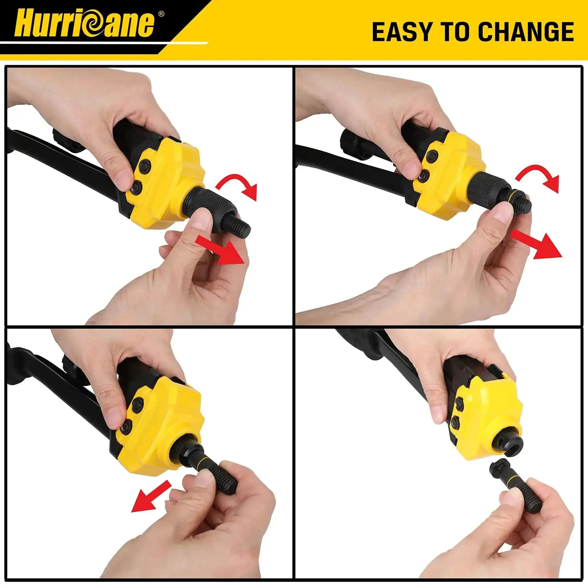 16 Inch Rivet Nut Tool Kit With Auto Release Nutsert 13 Mandrels And 130 Threaded Rivet Nuts Durable Hand Riveter Set In Sturdy Plastic Case SAE And Metric Sizes For Quick Dependable Pro Grade Nutsert Assembly - Image 4